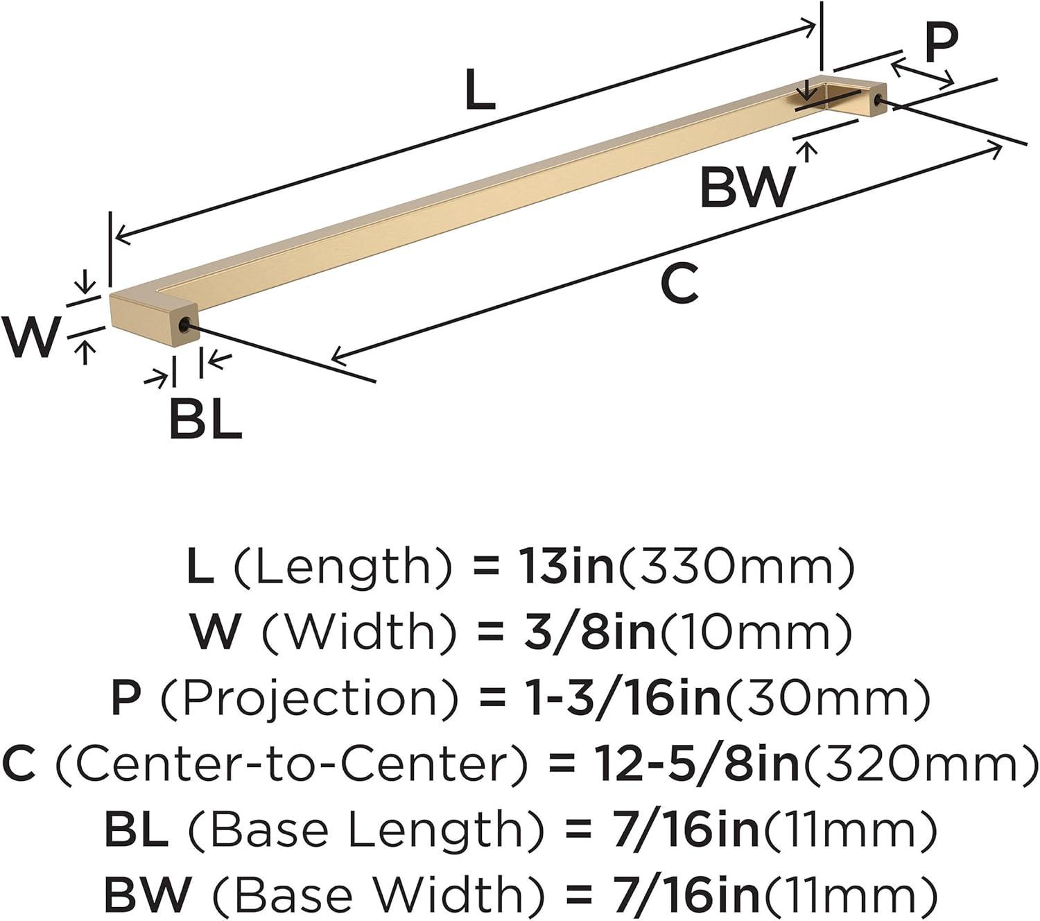 Monument 12-5/8 inch (320mm) Center-to-Center Cabinet Pull