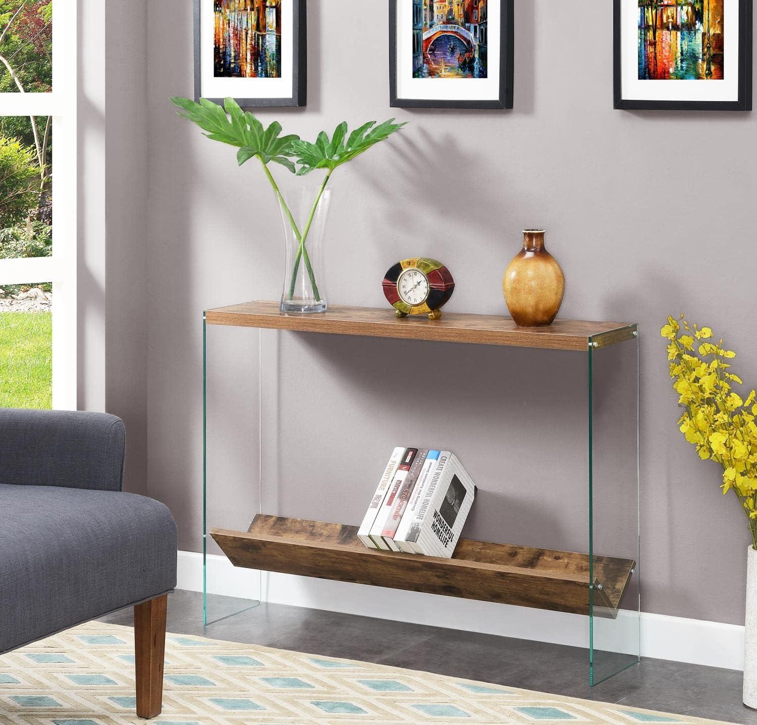 Convenience Concepts SoHo Console Table with Shelf, Barnwood