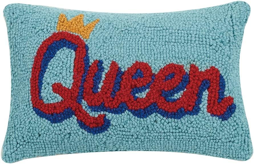 Peking Handicraft  Queen Hook Wool Lumbar Pillow | Wayfair