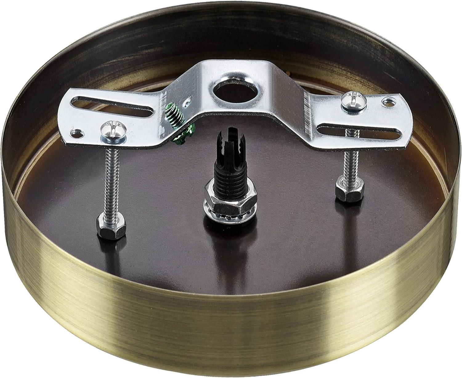 Aspen Creative 21512-22 Canopy Kit, 5-1/8"D, 7/16" Center Hole, Matte White, 2PK