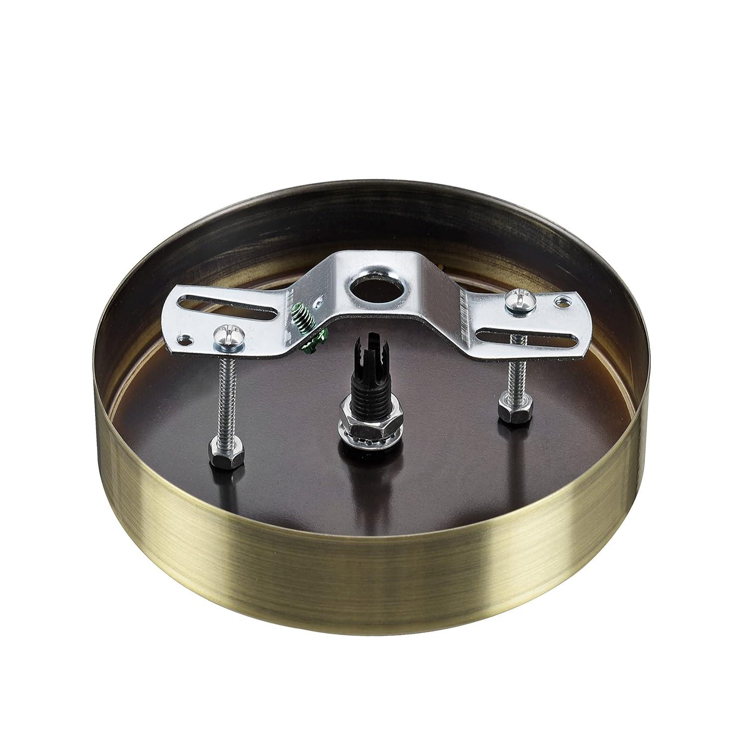 Aspen Creative 21512-22 Canopy Kit, 5-1/8"D, 7/16" Center Hole, Matte White, 2PK