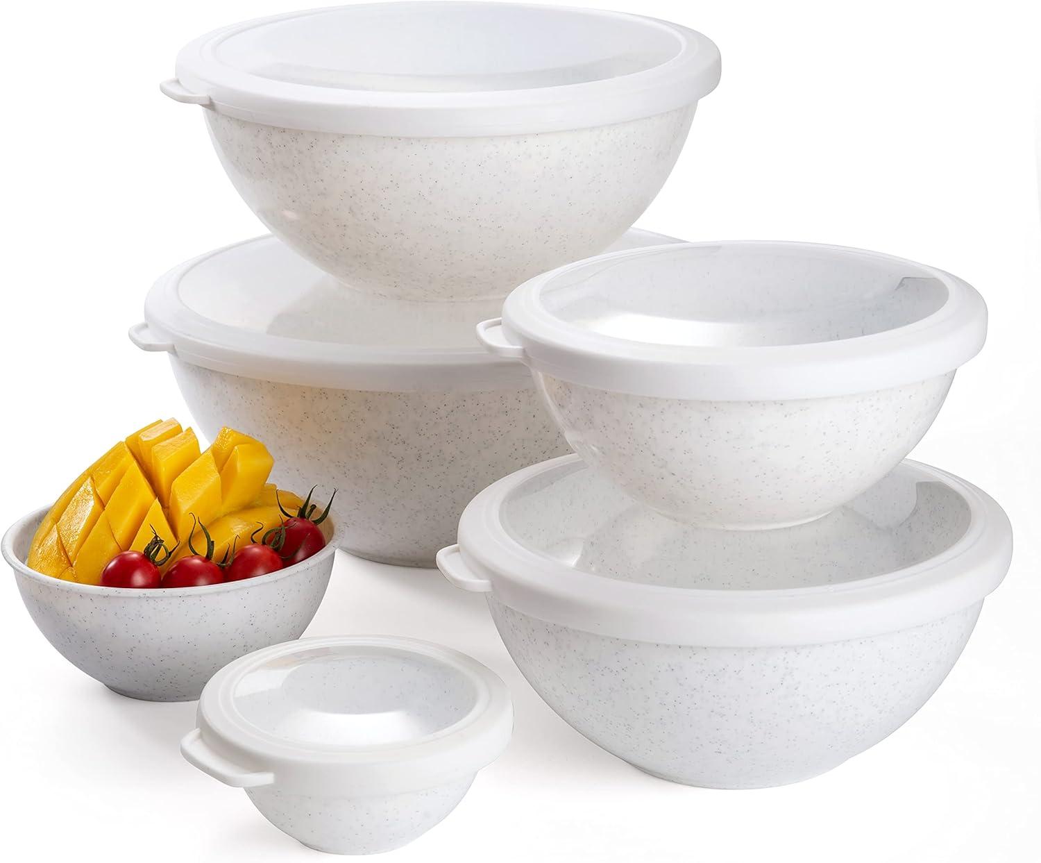 WRIWON 12 Piece Nesting Bowls Set includes 6 Prep Bowls and 6 Lids