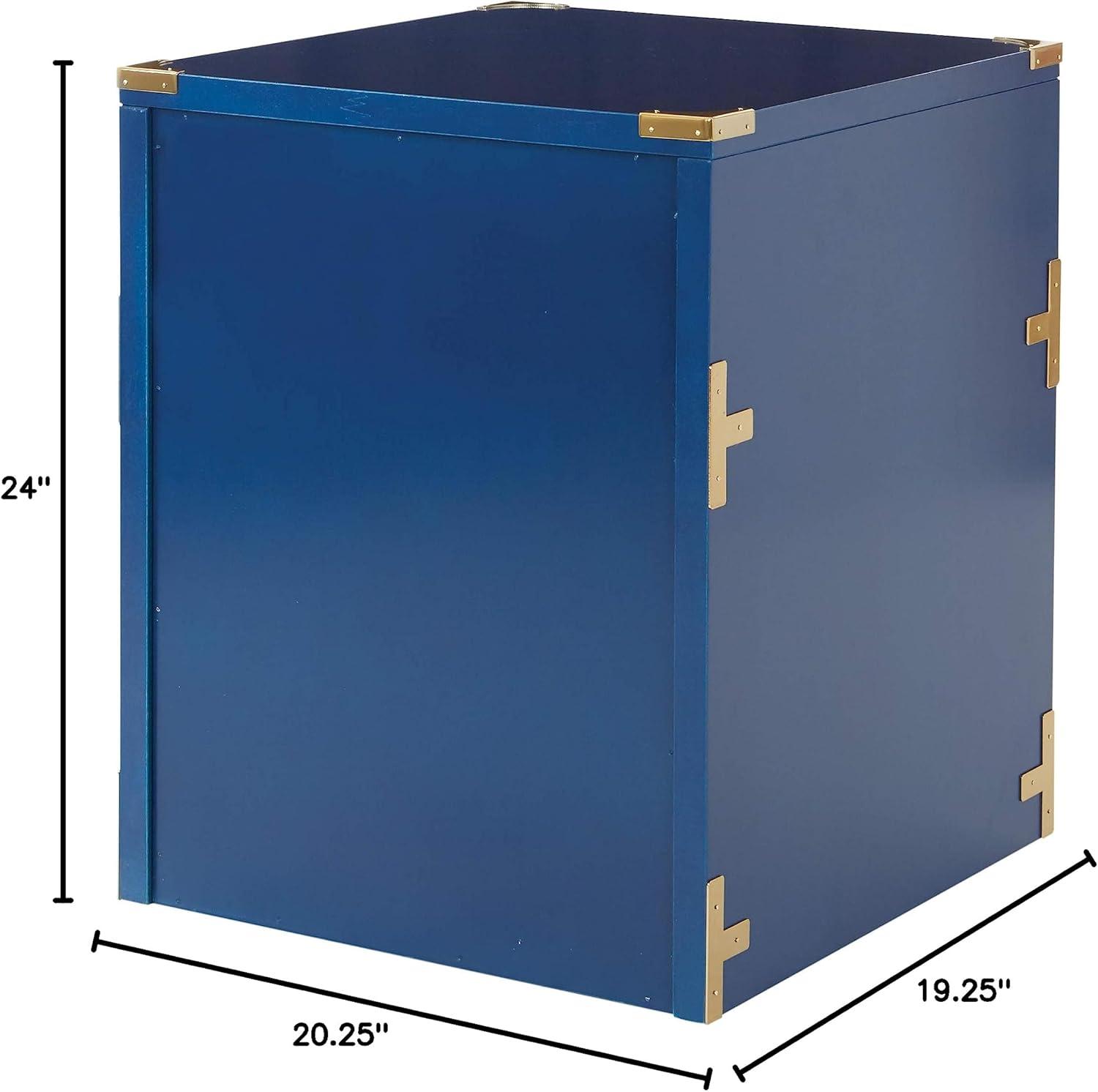 OSP Home Furnishings Wellington 2 Drawer File Cabinet in Lapis Blue ASM