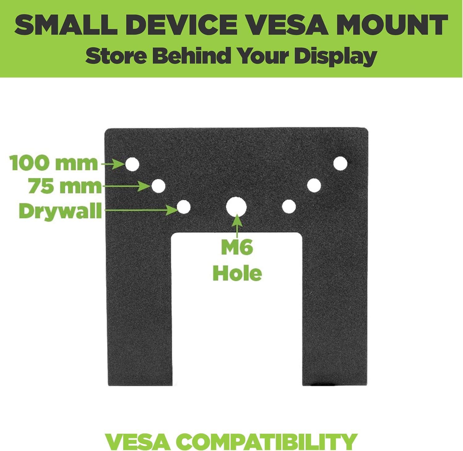 Black Adjustable Steel Wall Mount for Small Devices