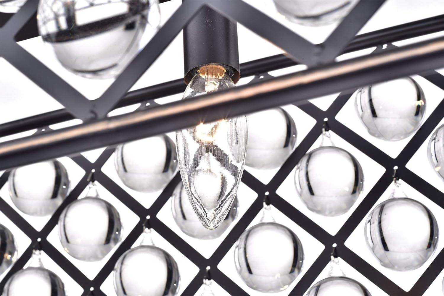 Azha 4-Light Oil Rubbed Bronze Crystal Drum Chandelier