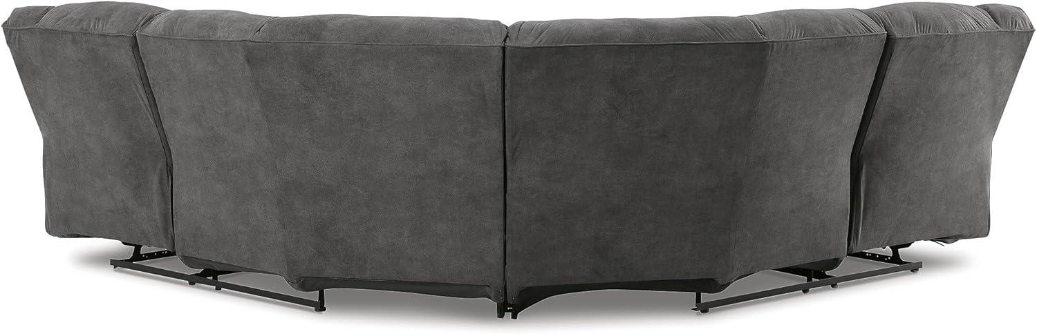 Contemporary Gray Faux Leather Stationary Recliner Chair