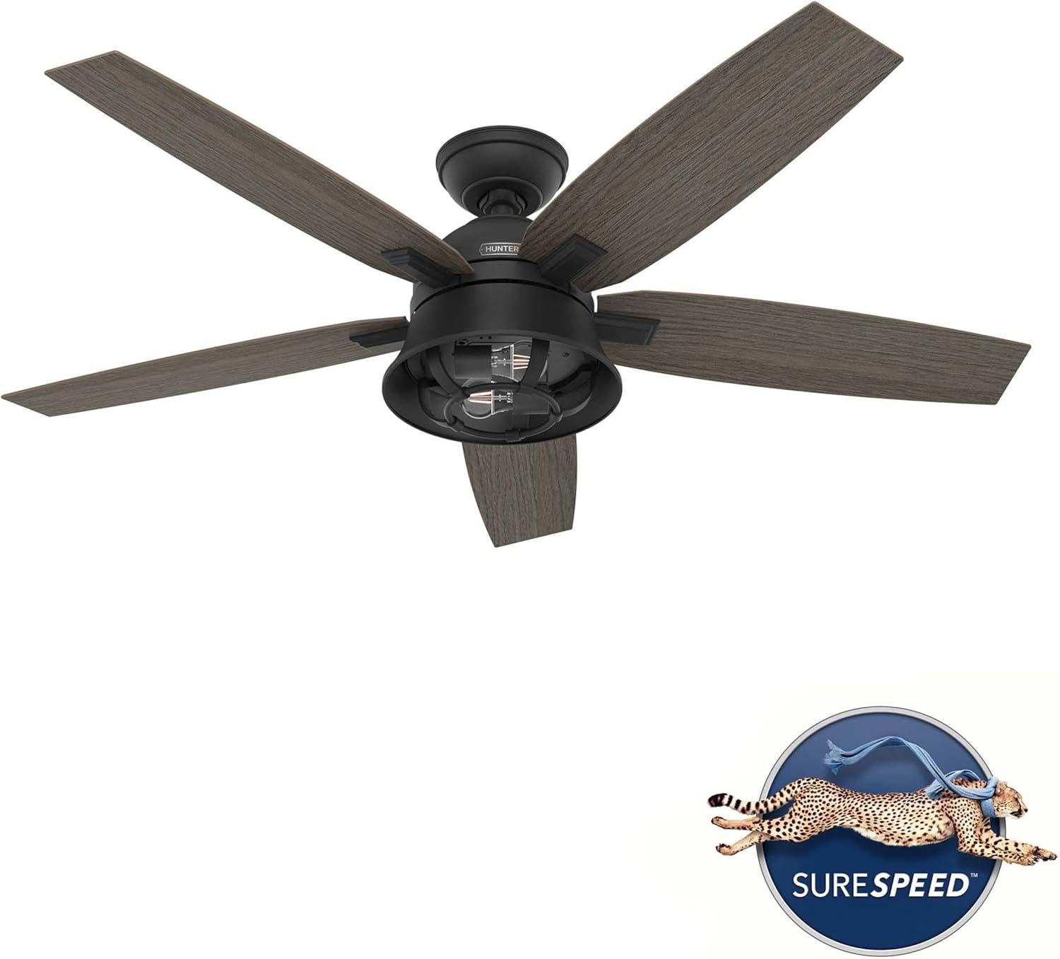 52" Hampshire 5 - Blade Ceiling Fan With LED Light Kit And Handheld Remote