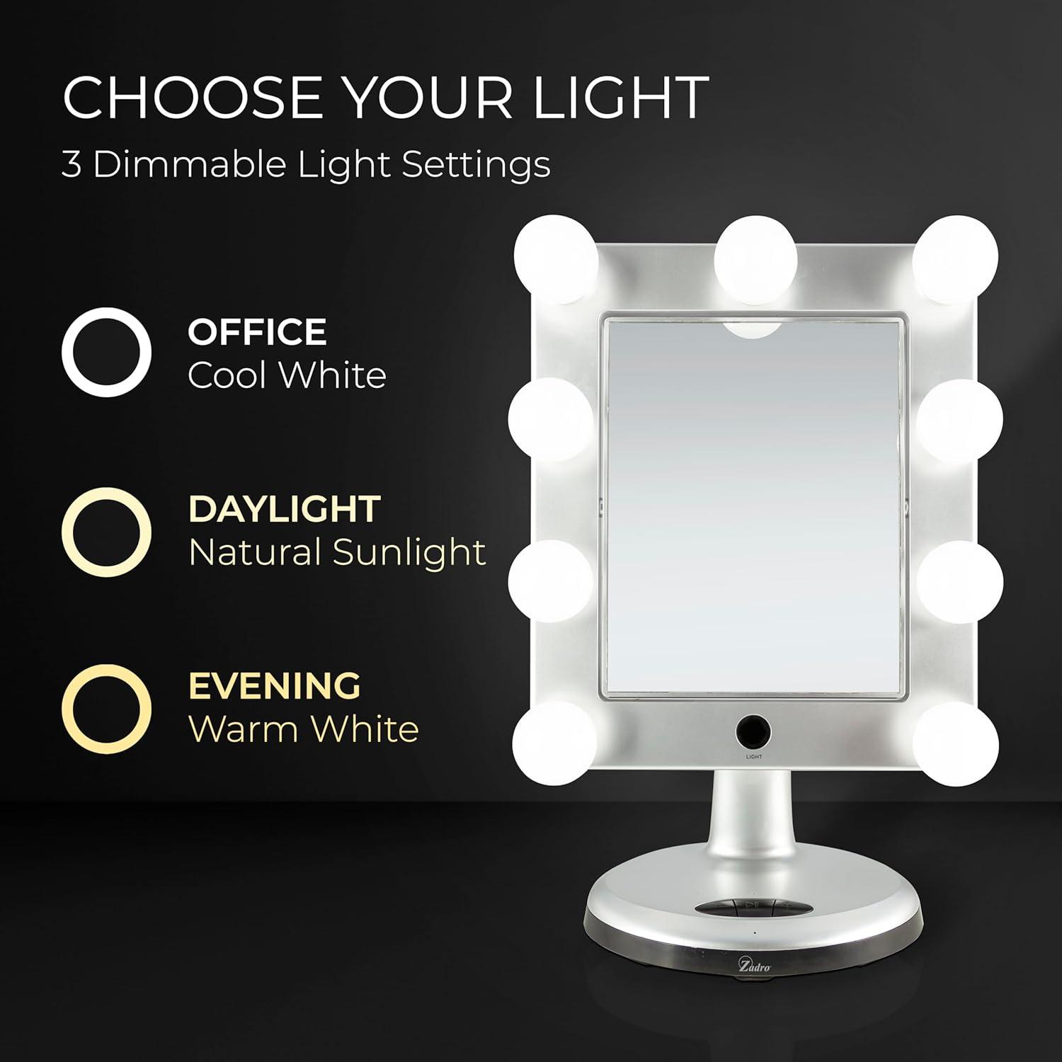 Latitude Run® MELROSE LED Variable Light Bluetooth Vanity Mirror, 5X/1X