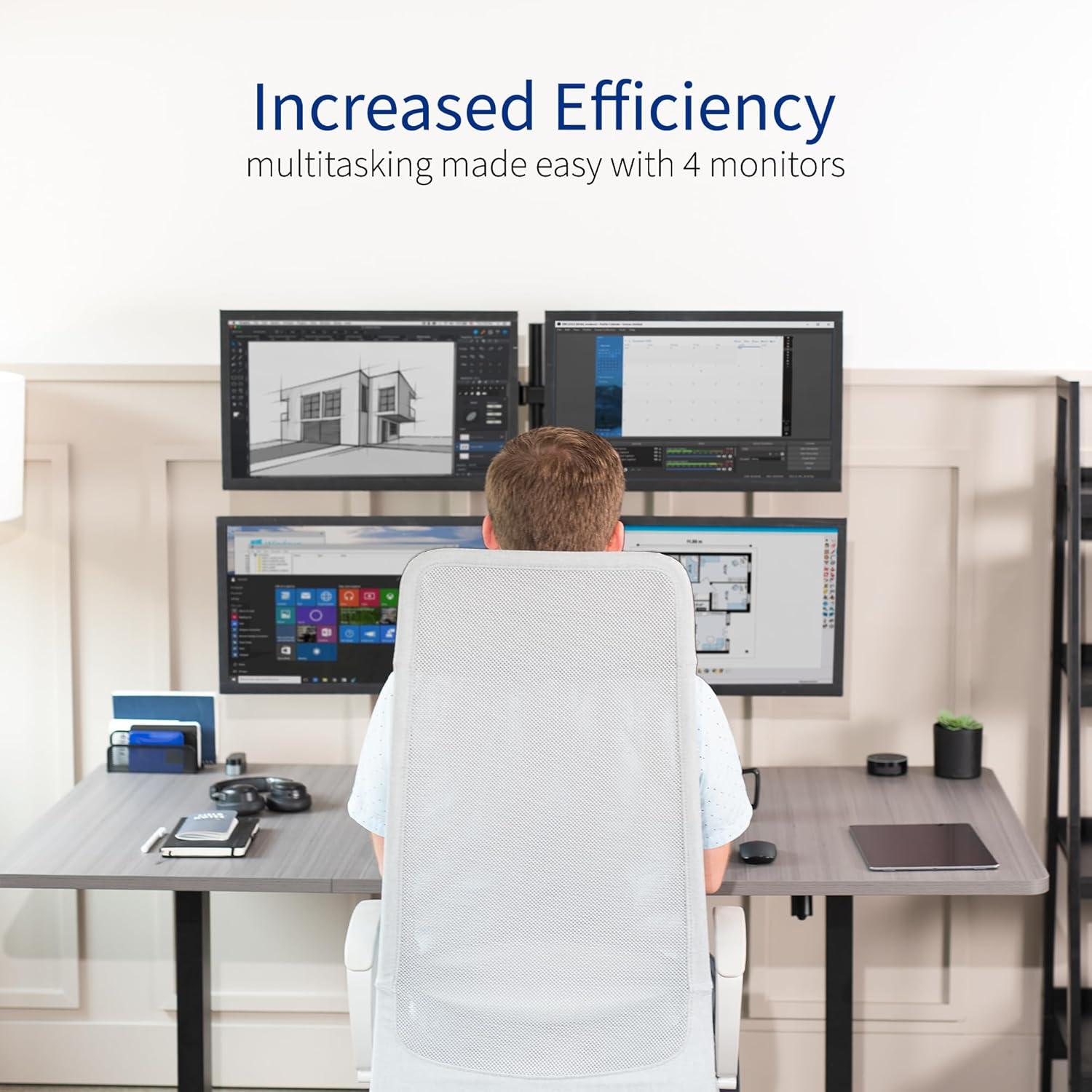 Vivo Quad Monitor Desk Stand