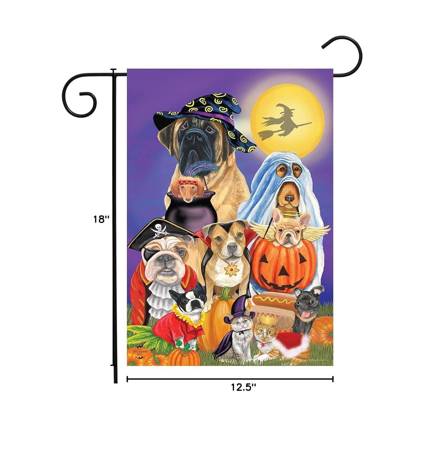 Briarwood Lane Garden Flag 12x18 For Outdoor Trick Or Treat Dogs Halloween For Halloween Garden Flag Flags For Outside
