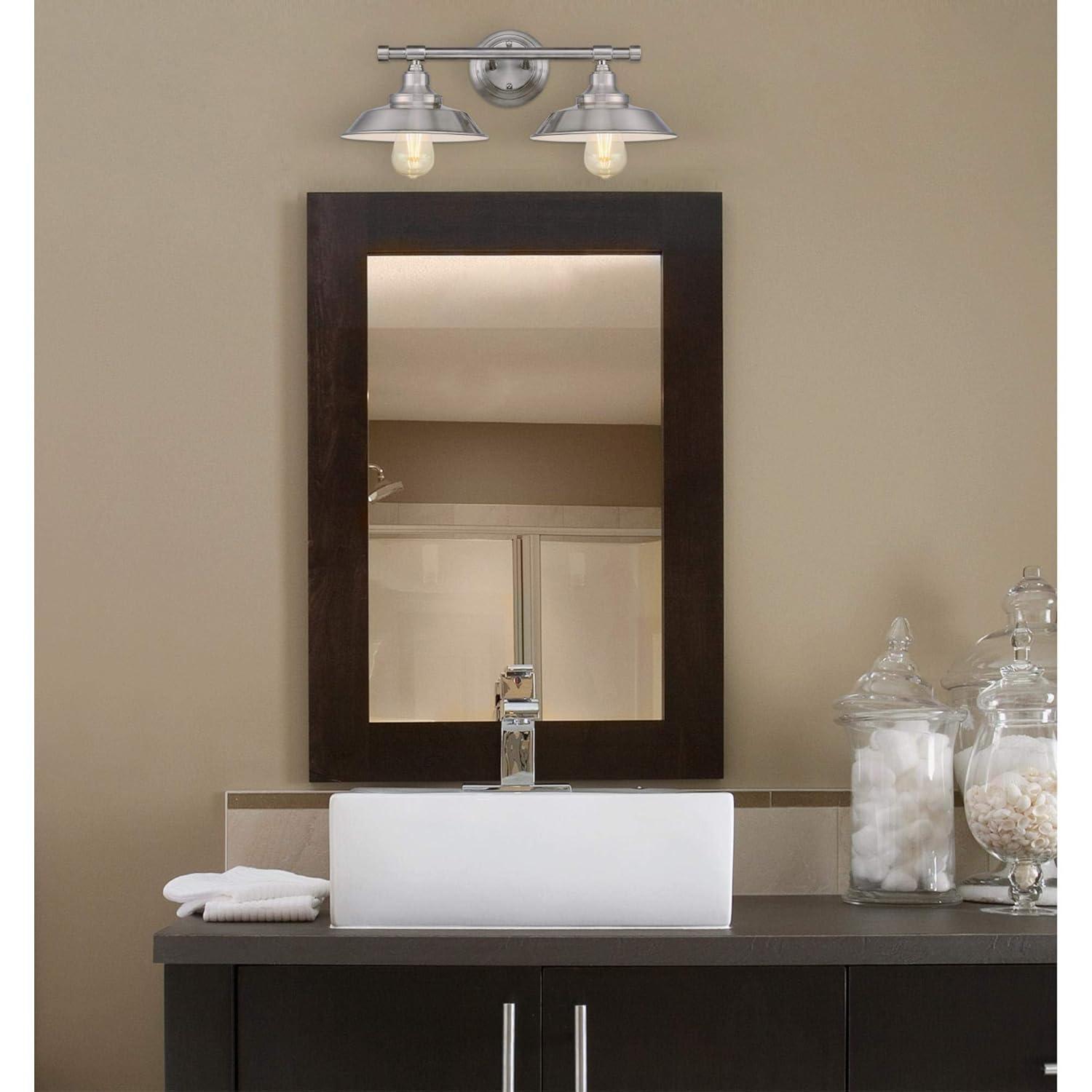 Westinghouse Lighting  Iron Hill Two-Light Indoor Wall Fixture 2-Light - Brushed Nickel