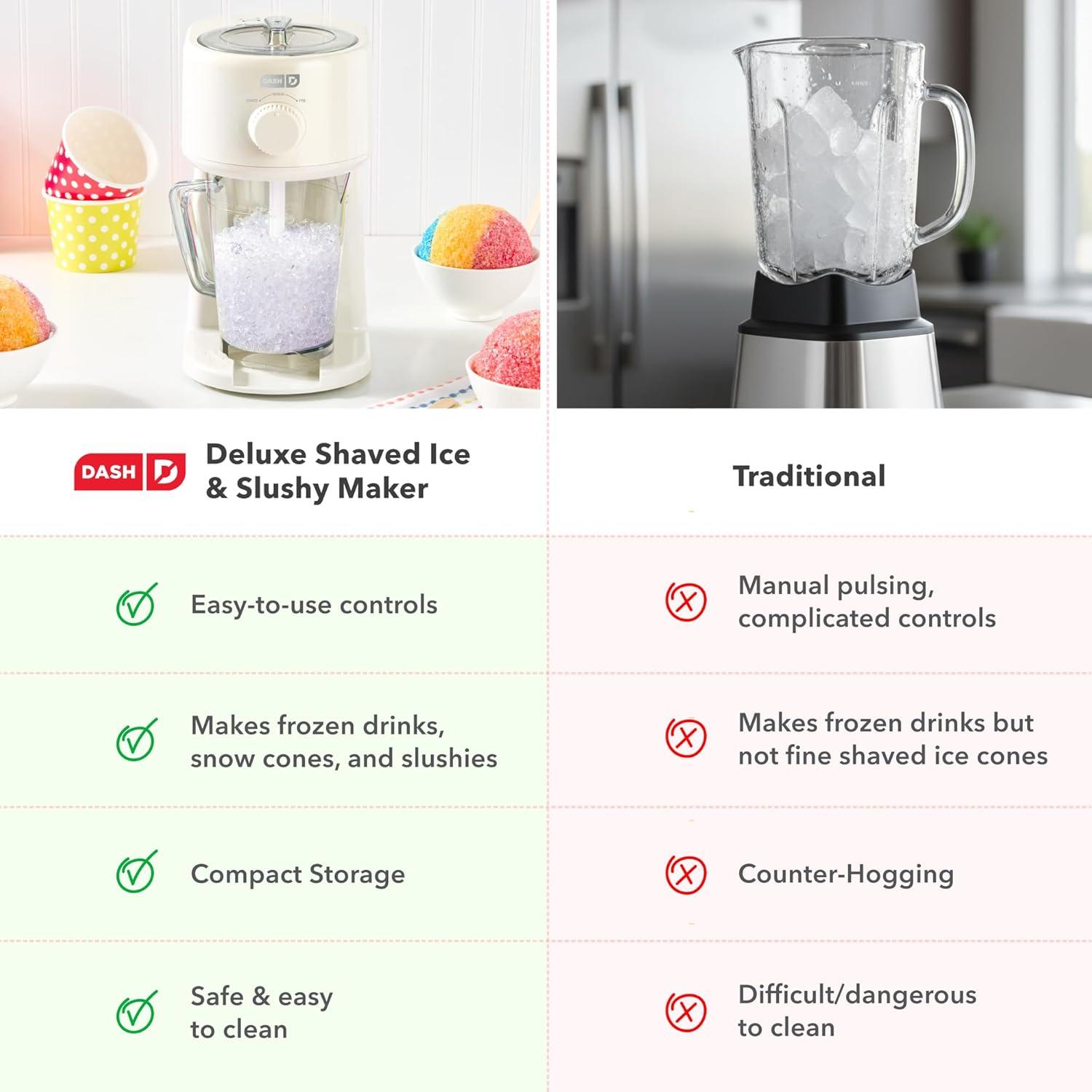 Dash Deluxe Shaved Ice and Slushy Maker - Cream