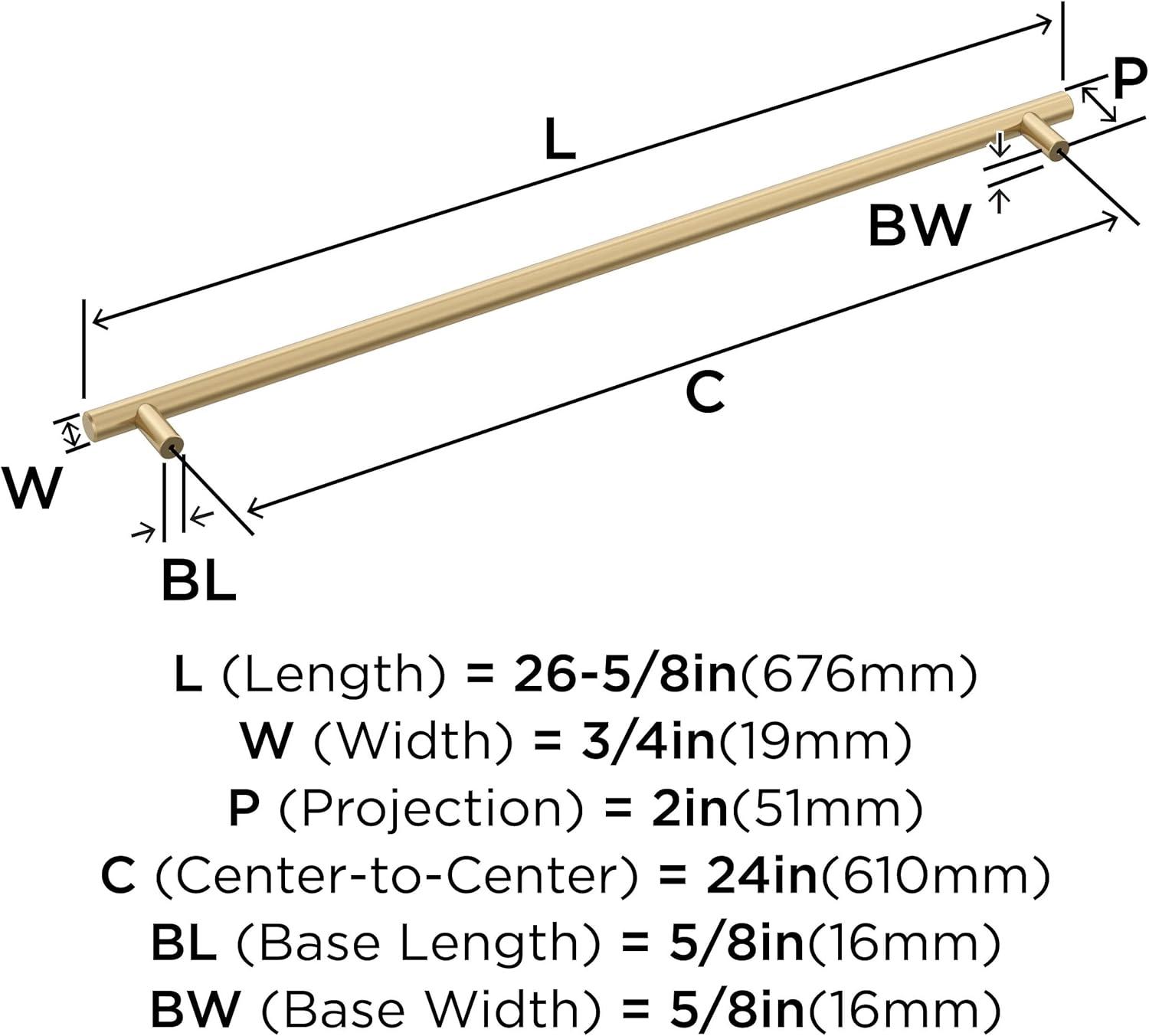 Bar Pulls 24" Center to Center Appliance Pull