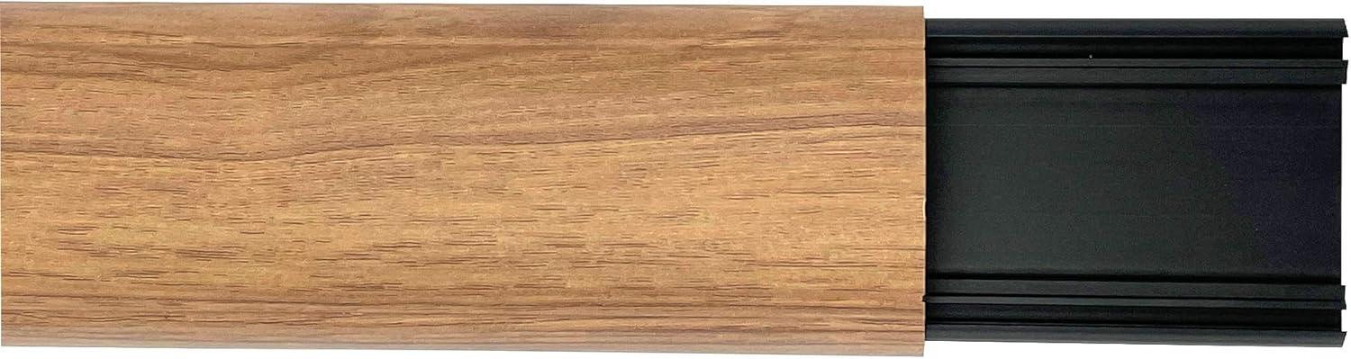 Large Premium Cable Shield Floor Cord Cover | Length: 16" | Color: Medium Oak | 3 Pack