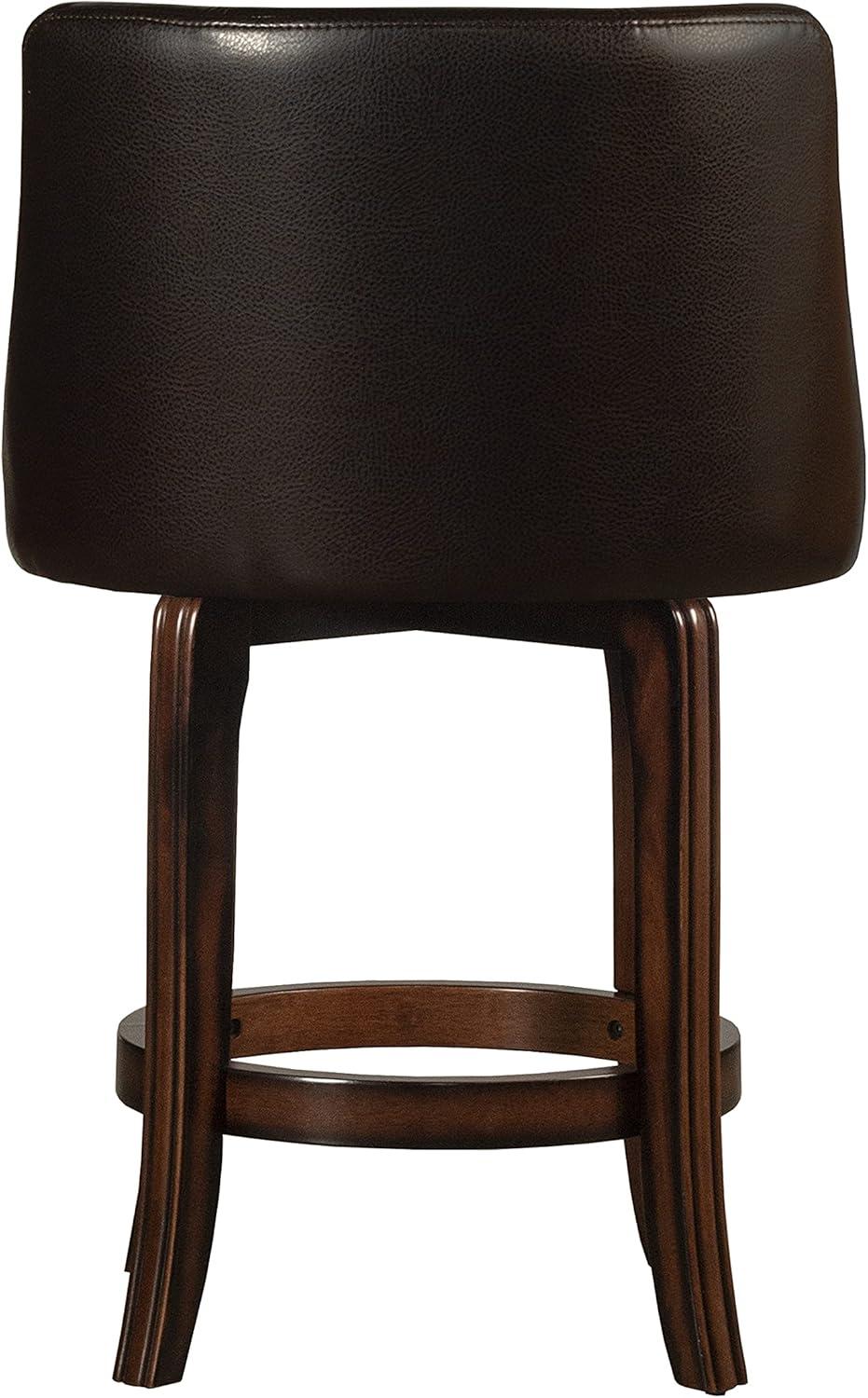 Hillsdale Napa Valley 25" Wood Contemporary Counter Stool in Dark Brown