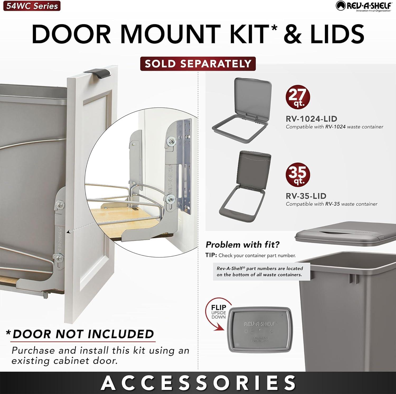 Rev-A-Shelf Rev-A-Shelf Double 27 qt. Pullout Trash Containers