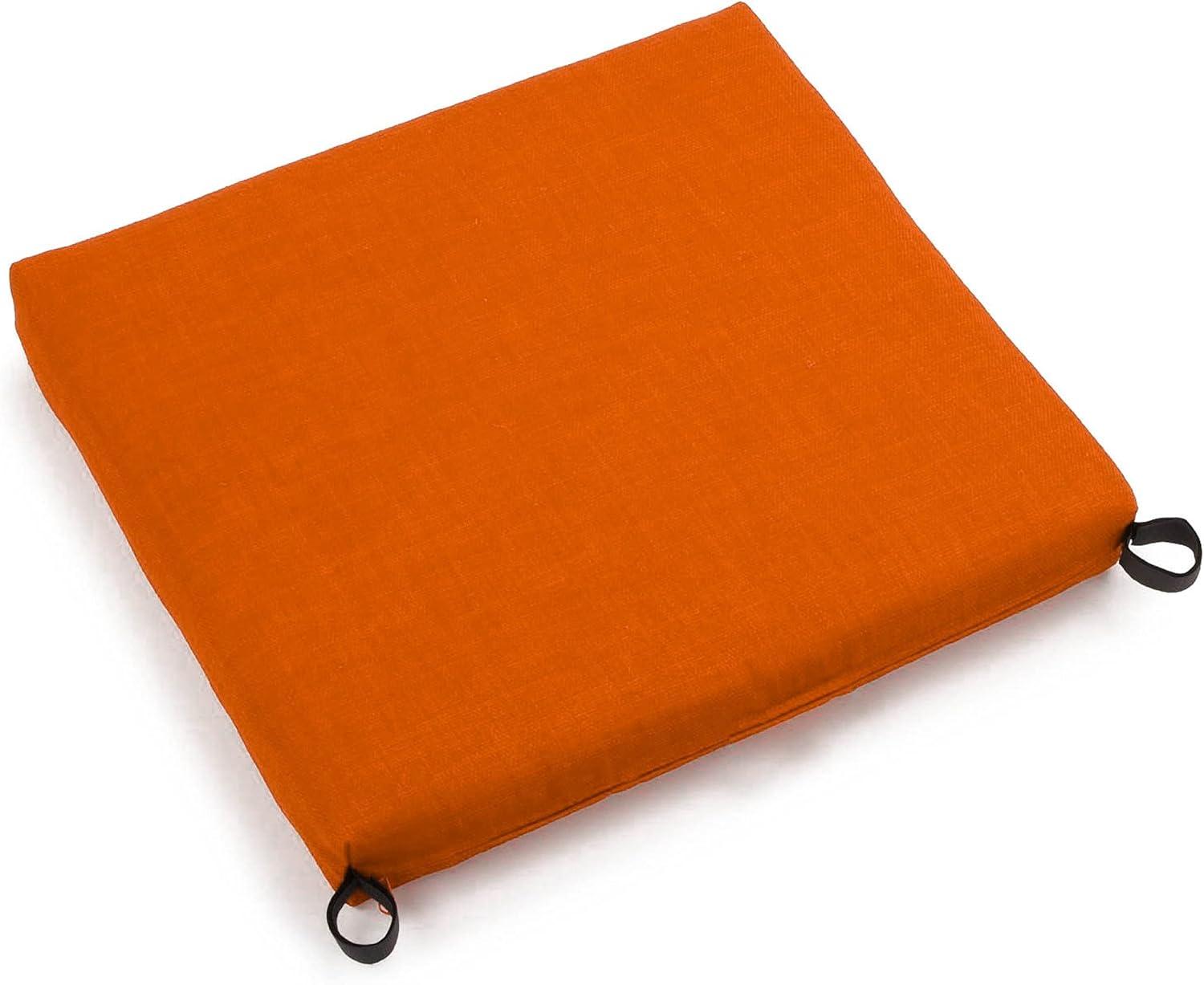 Tangerine Dream 20" x 19" Outdoor Spun Polyester Chair Cushion