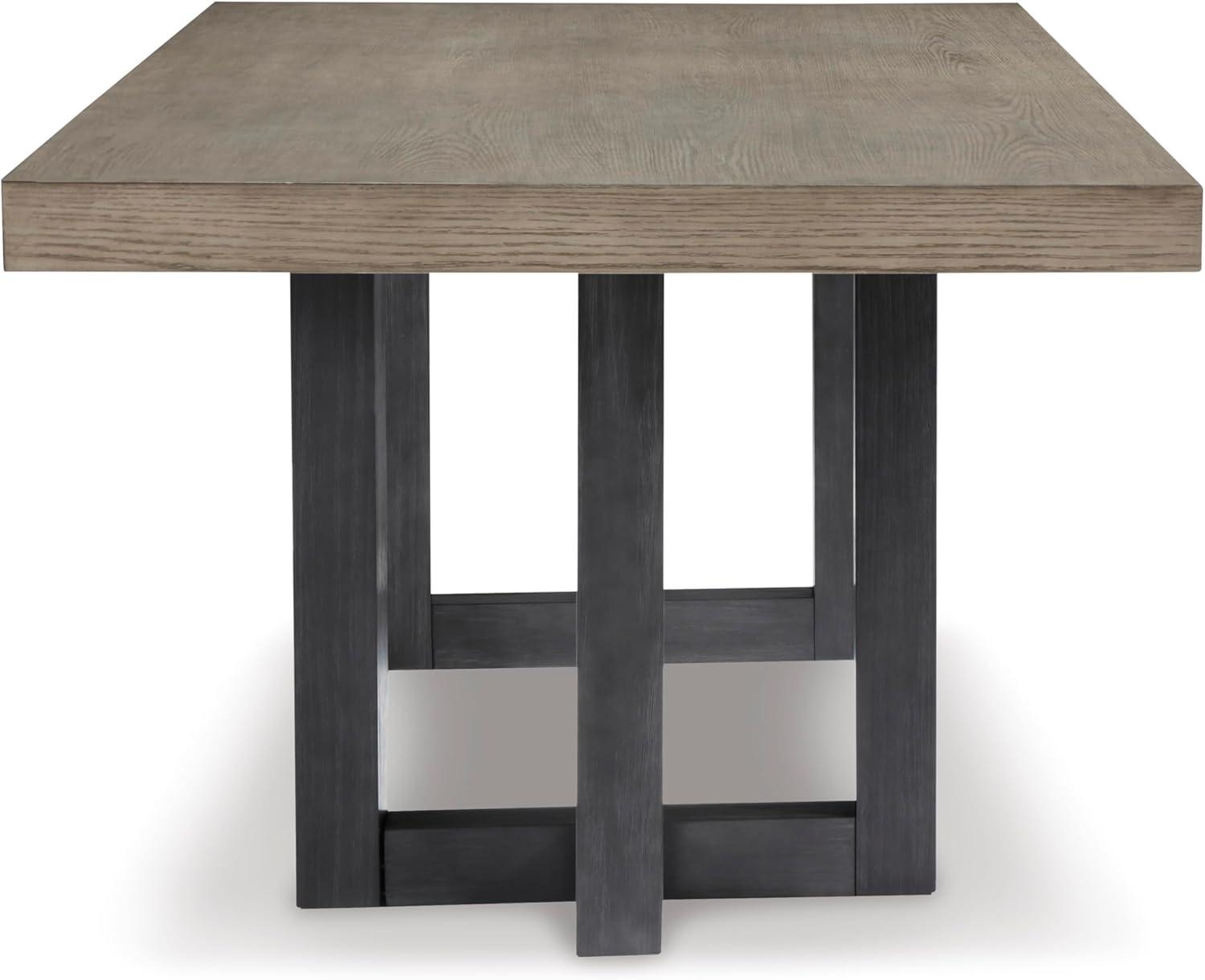 Ashley Furniture Foyland Rectangular Wood Dining Table in Grayish Brown/Black