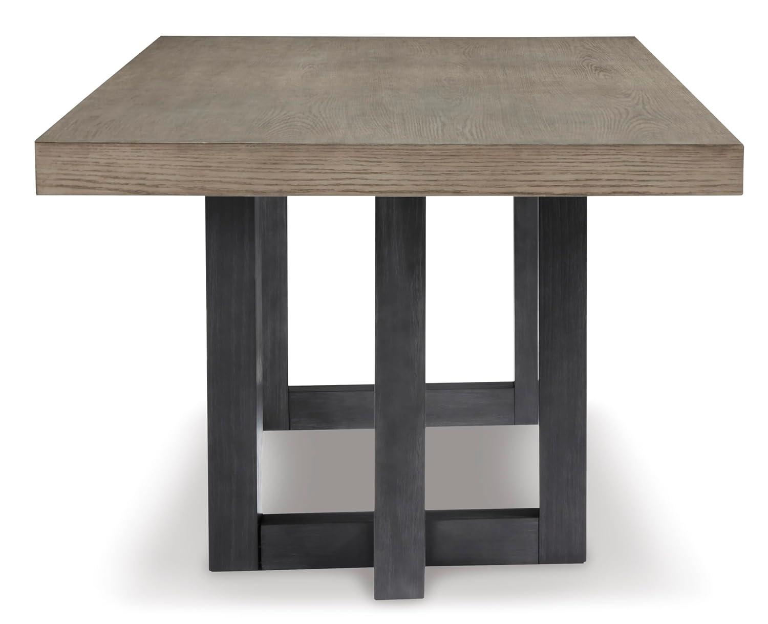 Ashley Furniture Foyland Rectangular Wood Dining Table in Grayish Brown/Black