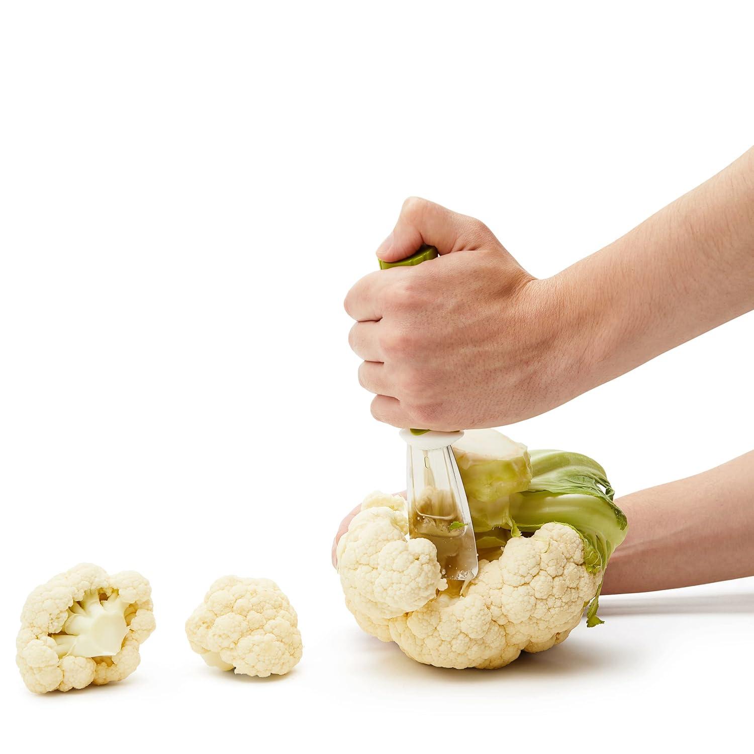 Chef'n Stalk Chop Cauliflower Prep Tool, Green, 7 ½ x 1 ¾-inches -