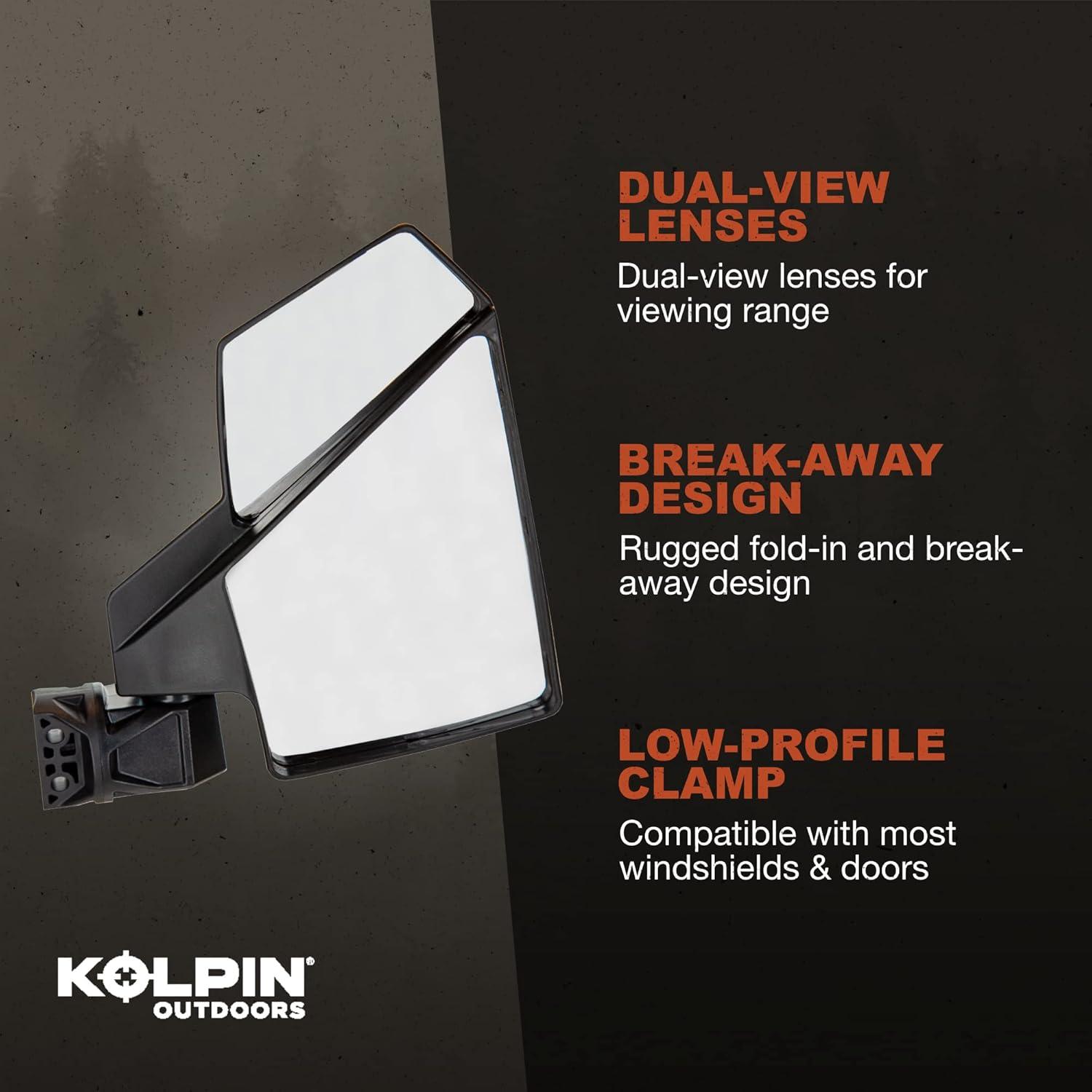 Kolpin Powersports UTV Side Mirror for 1.75 Diameter Tubing 2PK