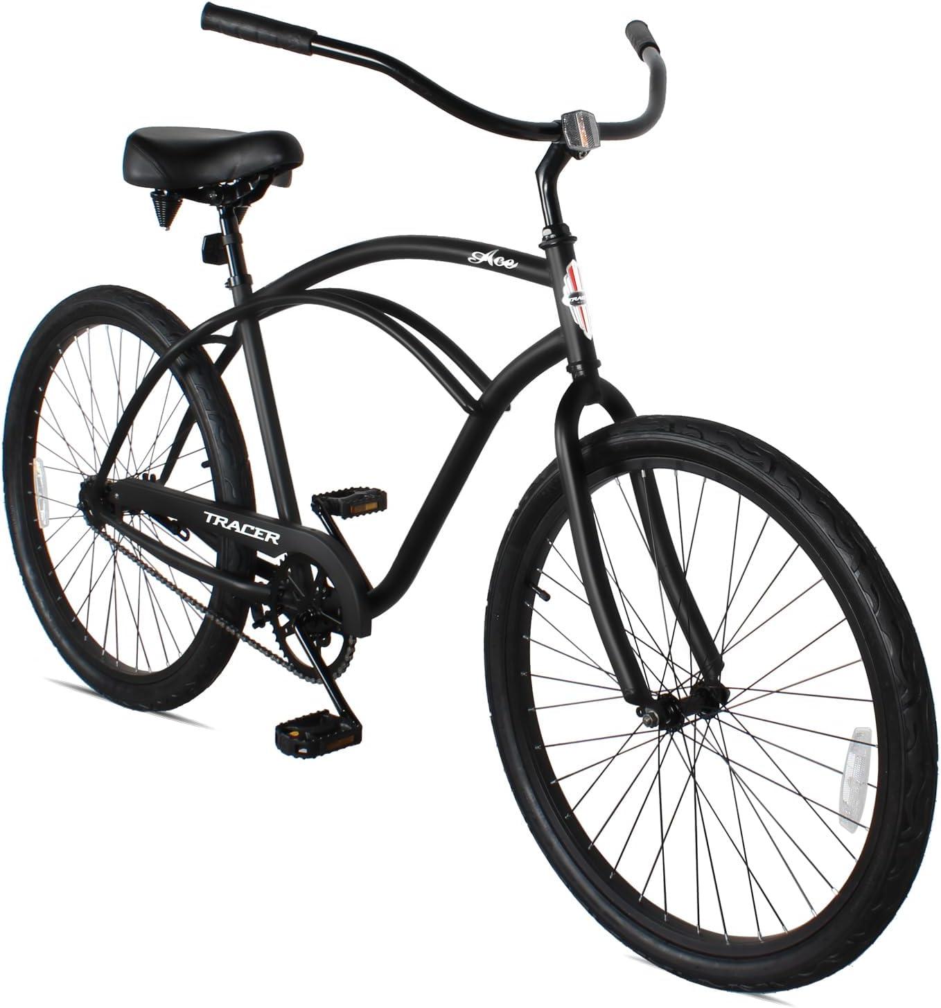 Tracer ACE Bicicleta de Playa de 26 Pulgadas para Mujer, Rosa, Velocidad Nica, Freno de Montaña, Bicicleta Urbana de Cercanías para Adultos