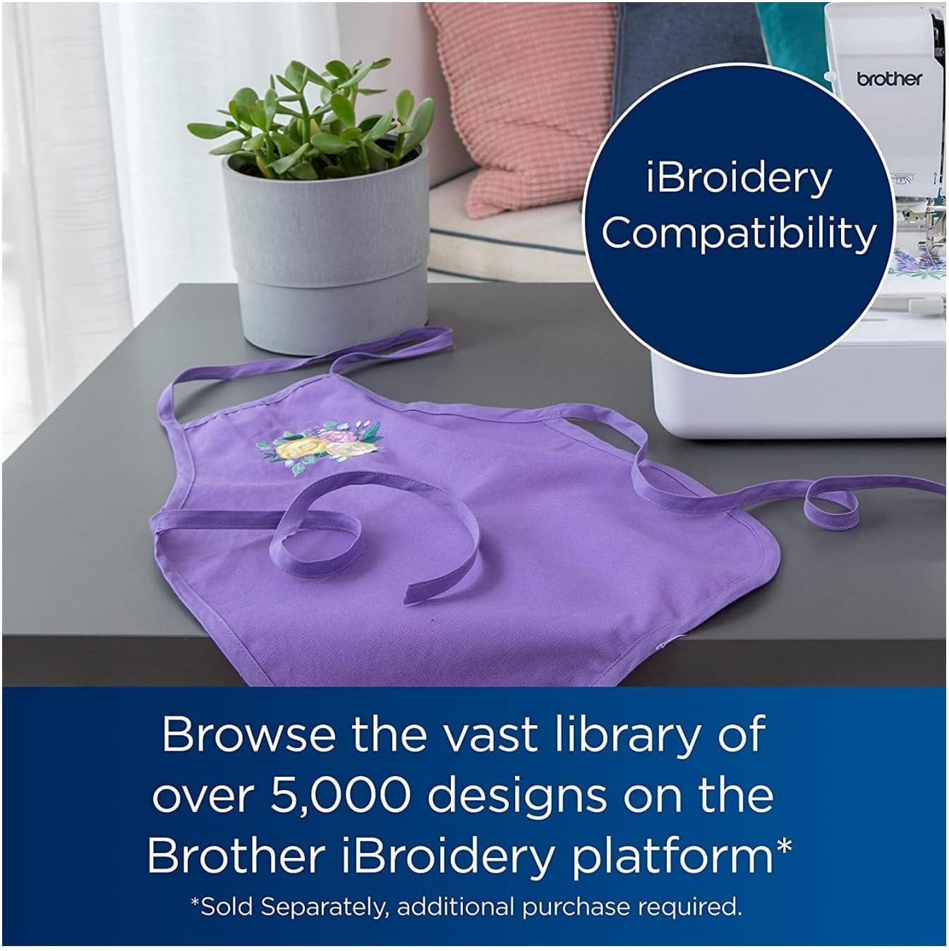 Brother Elite PE545 3.7-Inch Touch Display Embroidery Machine with Sewing Bundle