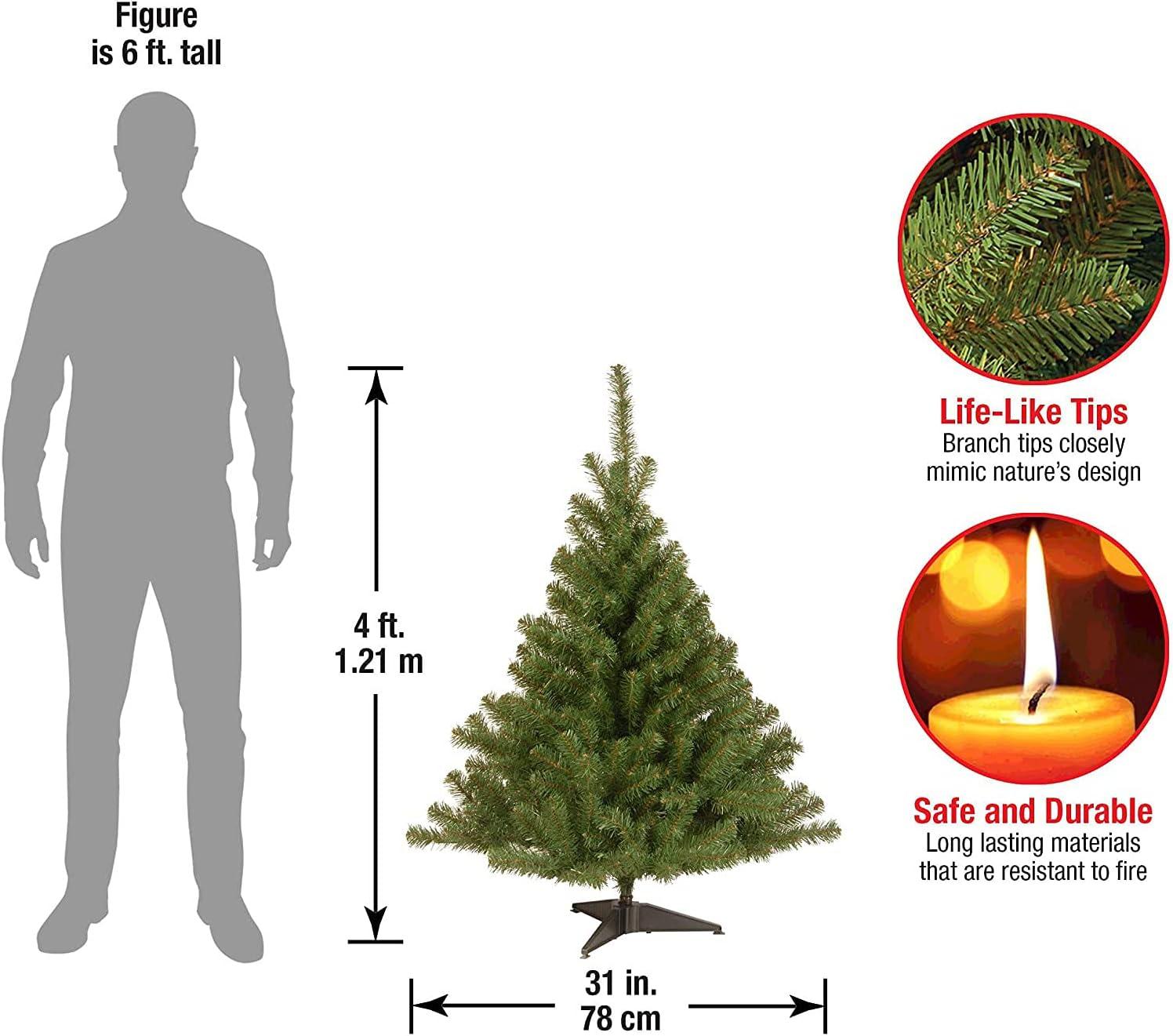 Kincaid Spruce 4-Foot Green Artificial Christmas Tree with Stand