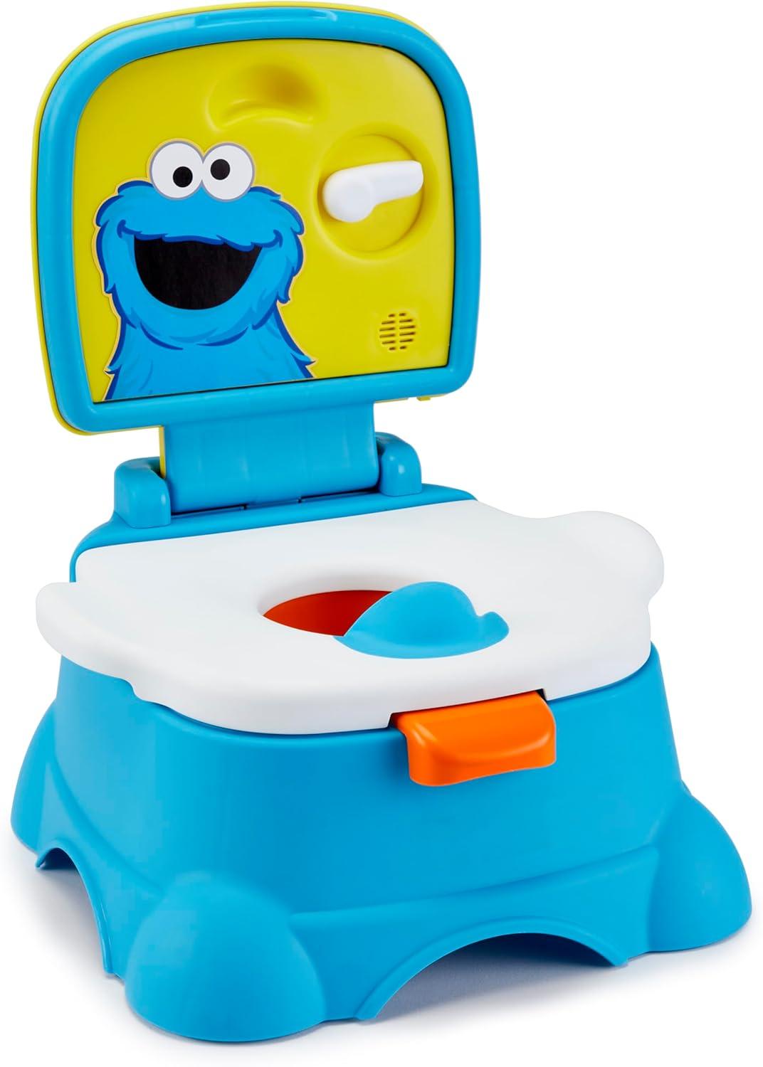 Sesame Street 3-in-1 Potty Chair, Step Stool and Toilet Training Seat - Cookie Monster Terrific!
