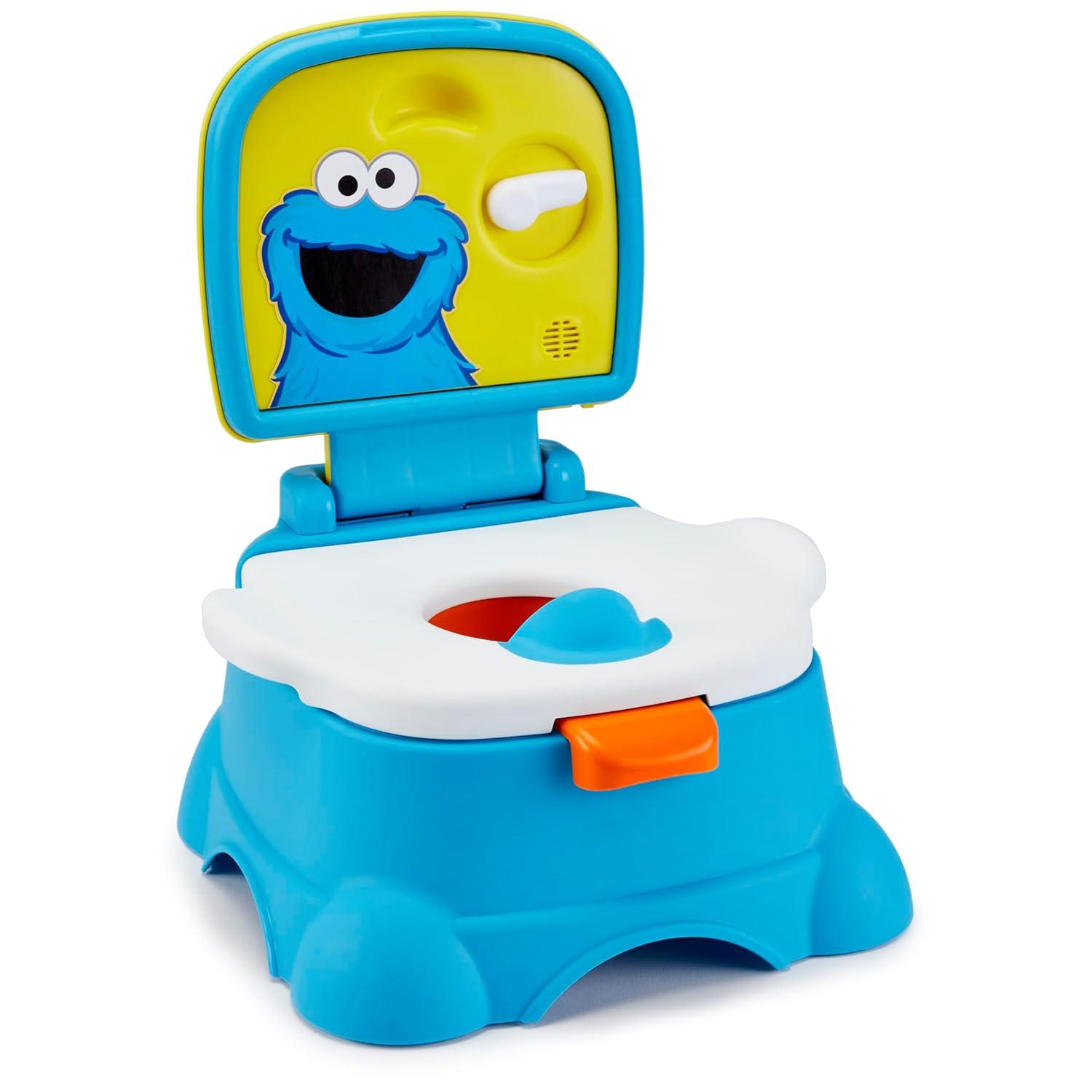 Sesame Street 3-in-1 Potty Chair, Step Stool and Toilet Training Seat - Cookie Monster Terrific!