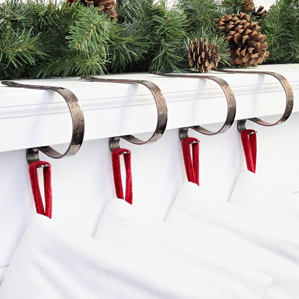 Holly MantleClip Stocking Holder