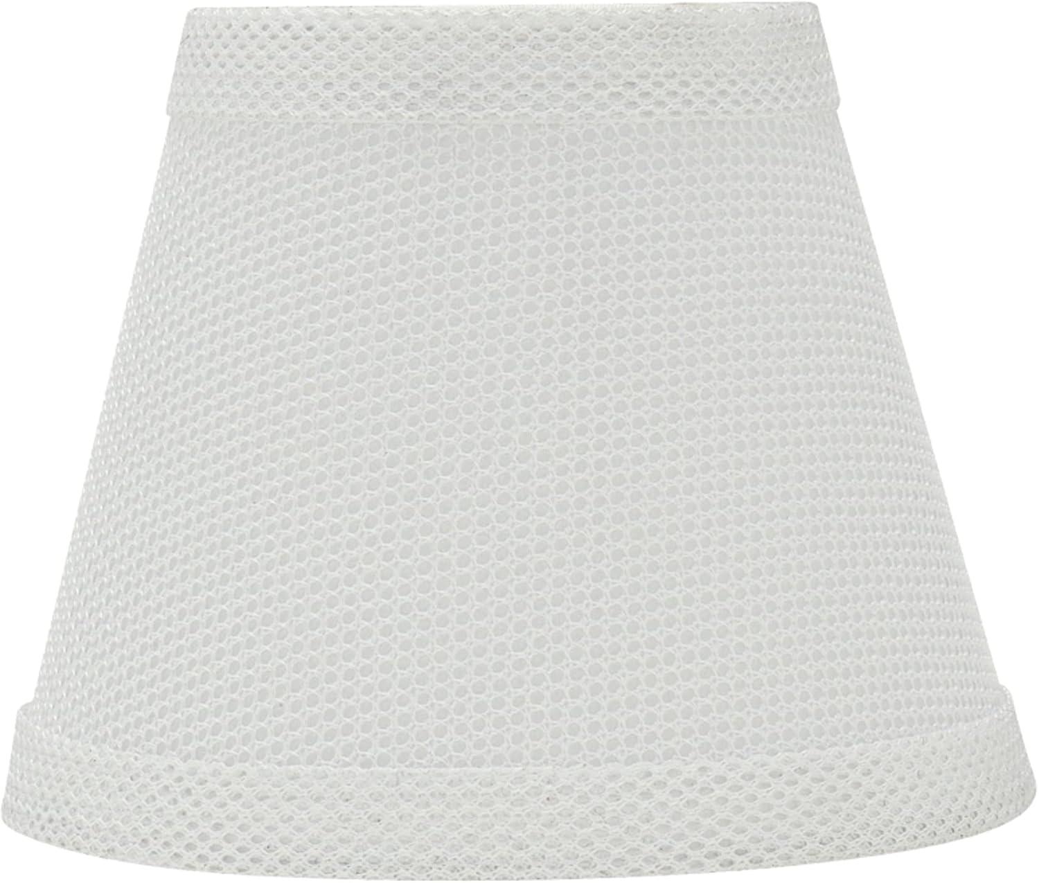 Aspen Creative 32066-2 Small Hardback Empire Shape Chandelier Clip-On Lamp Shade Set (2 Pack), Transitional Design in White, 5" bottom width (3" x 5" x 4")