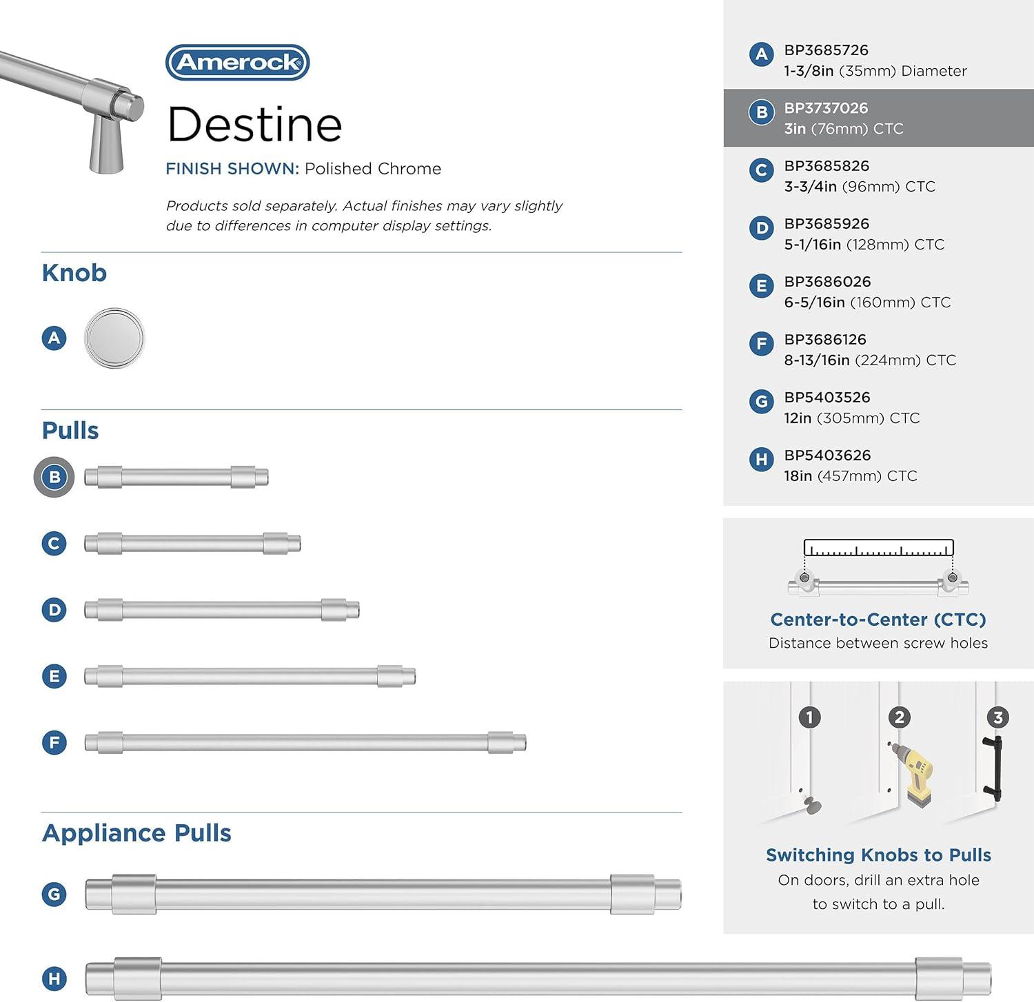 Amerock Destine Cabinet or Drawer Pull