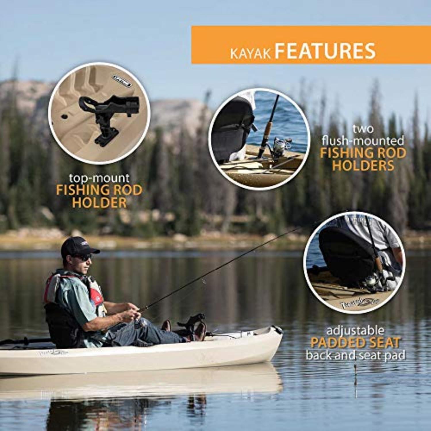 Lifetime Tamarack Angler Sit-On-Top Kayak with Paddle, Tan, 120"