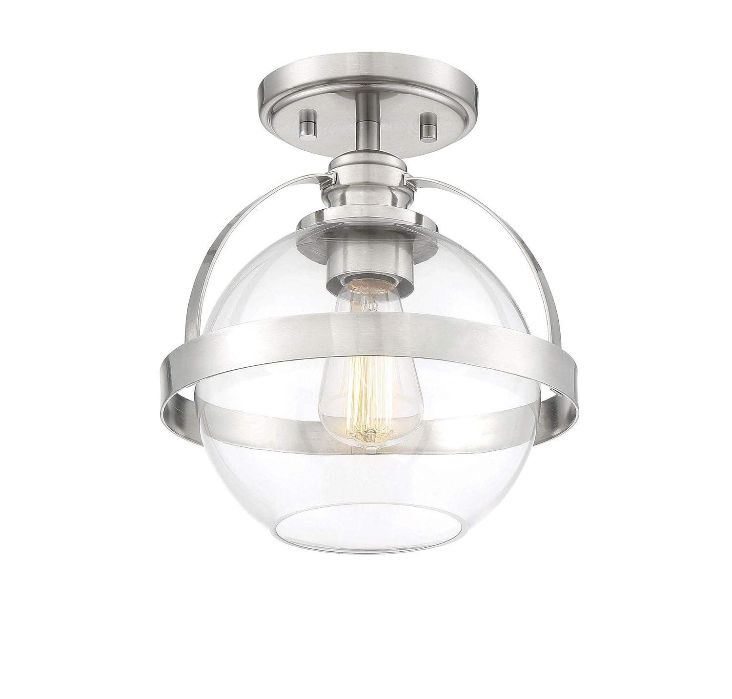 Longmeadow Glass Semi Flush Mount
