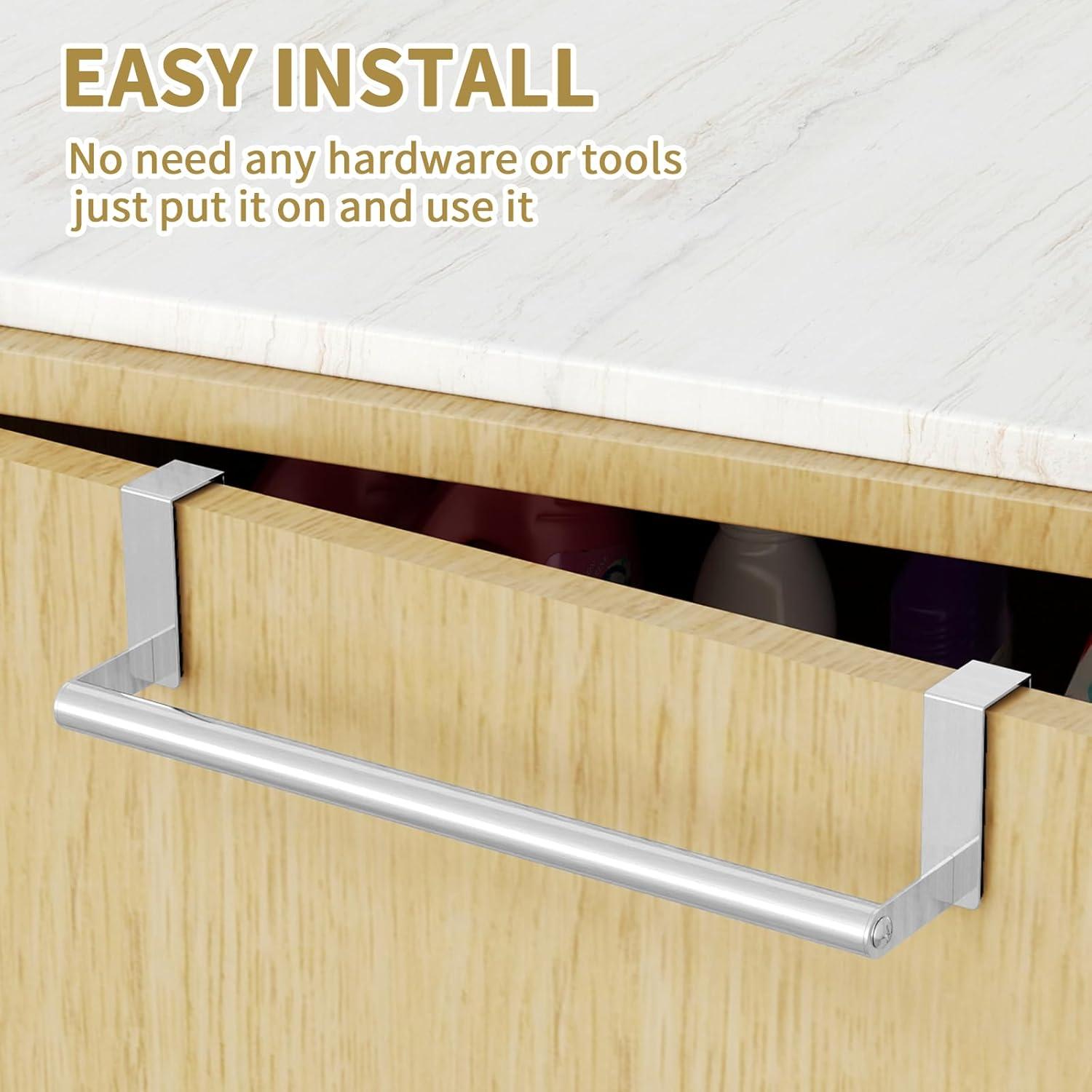 Suploo AUMJJE19 2 Pack Stainless Steel Over Door Towel Rack Bar Holders