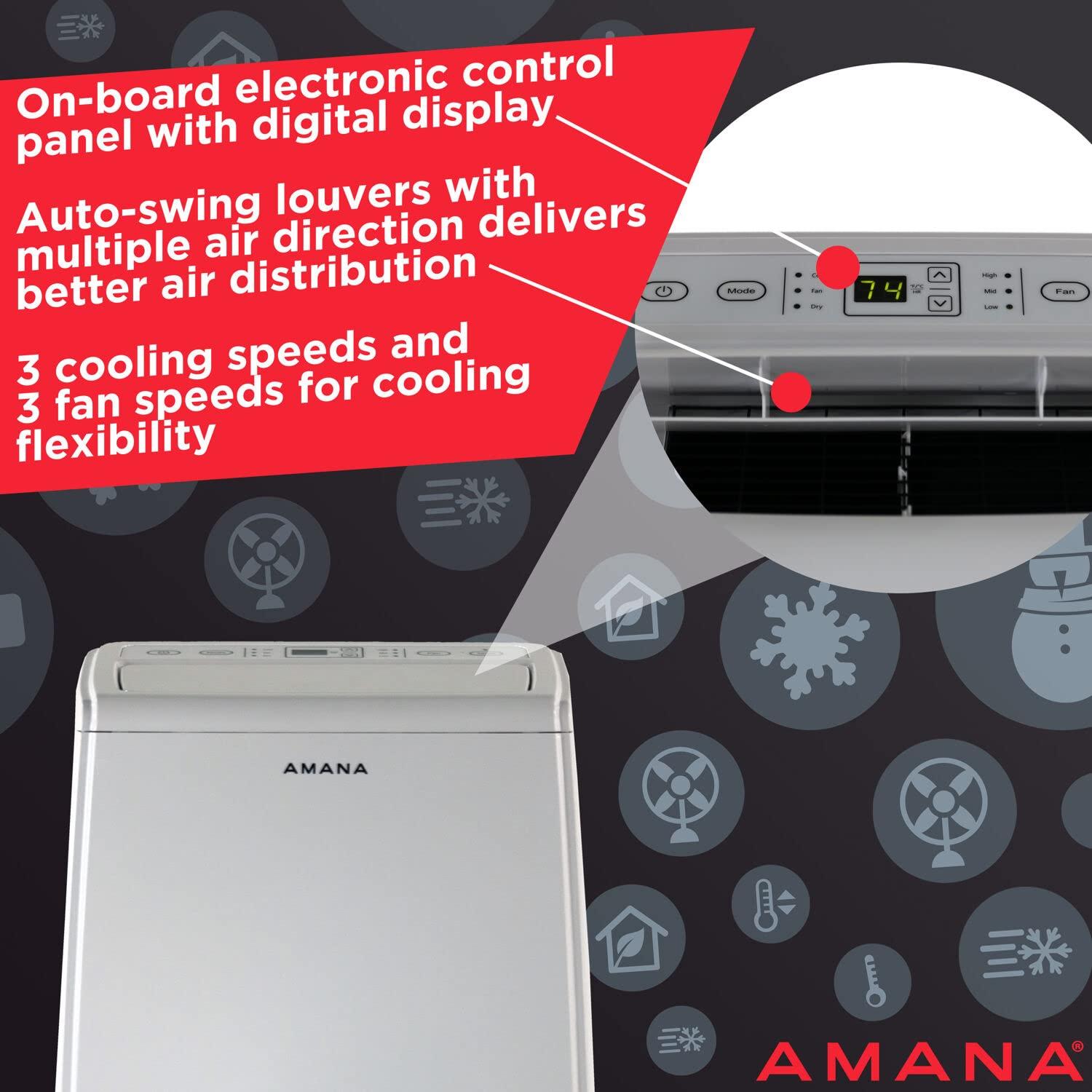 Amana Amana 10000 BTU Portable Air Conditioner for 350 Square Feet with Remote Included