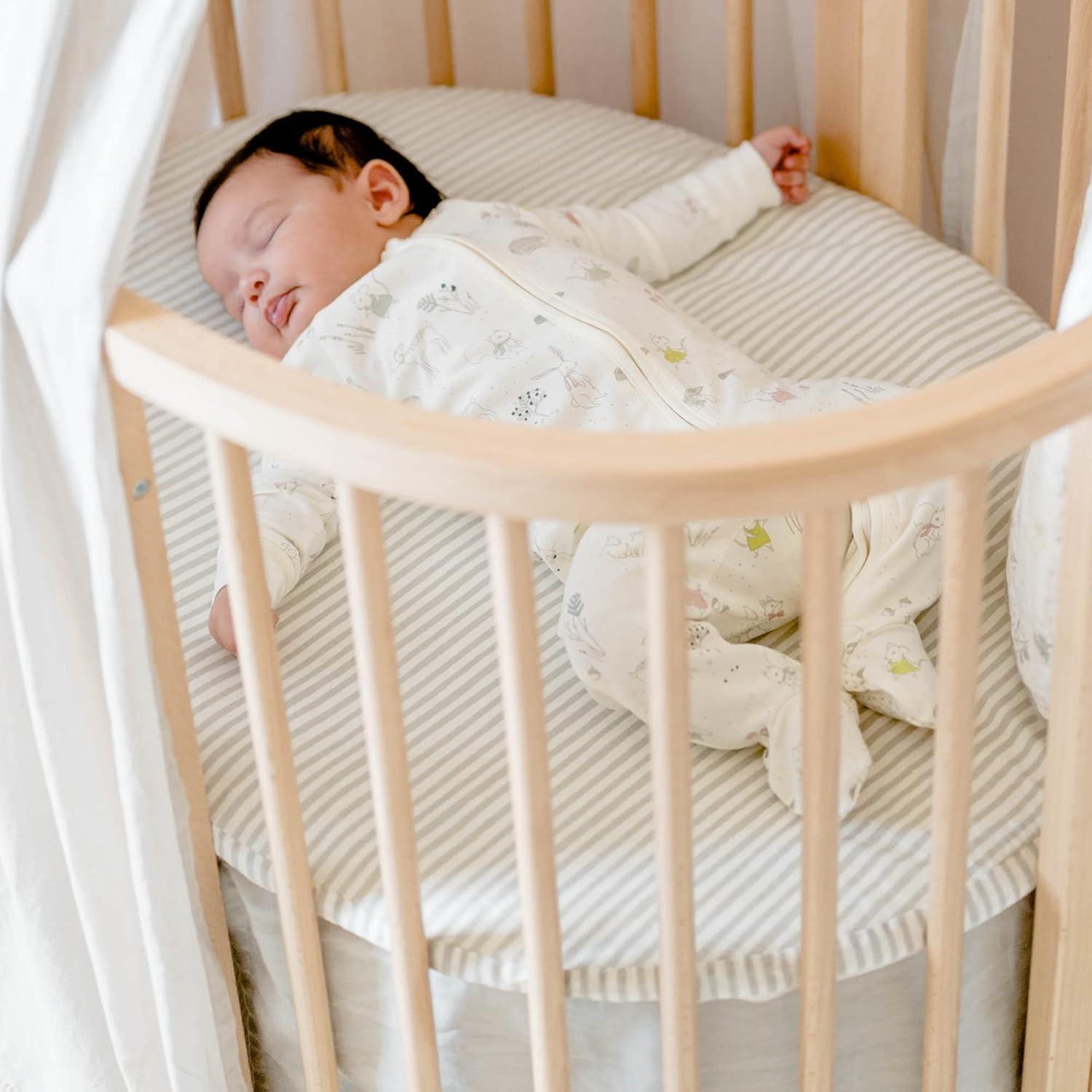 Blush Organic Cotton Linen Mini Bed Skirt