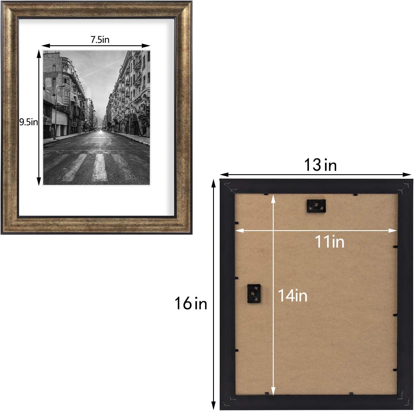 Classic Pewter and White 11x14 Photo Frame with Mat