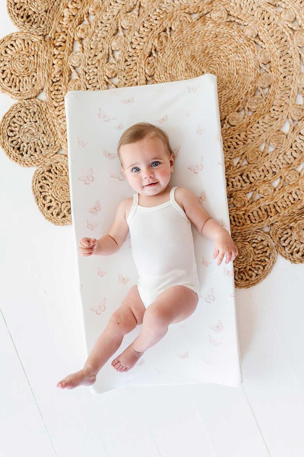 Ely's & Co. Baby Fitted Bassinet Sheet  100% Combed Jersey Cotton Pink for Baby Girl 2 Pack