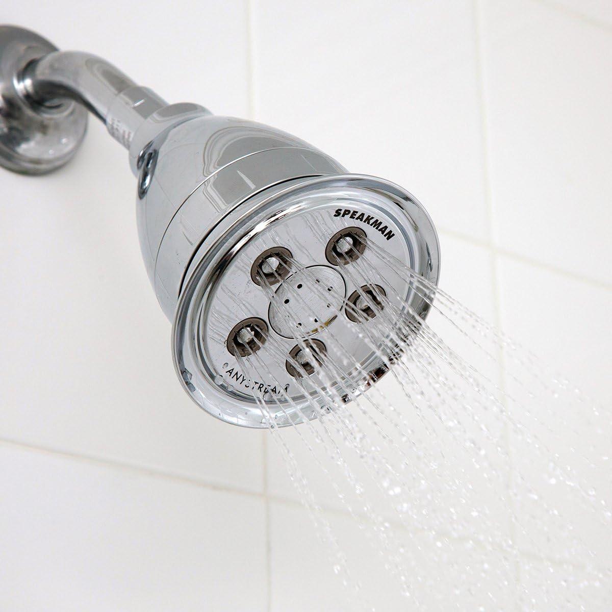 Speakman Hotel Pure Anystream High Pressure Shower Head-1.75 GPM Adjustable Showerhead with Filter, Polished Chrome
