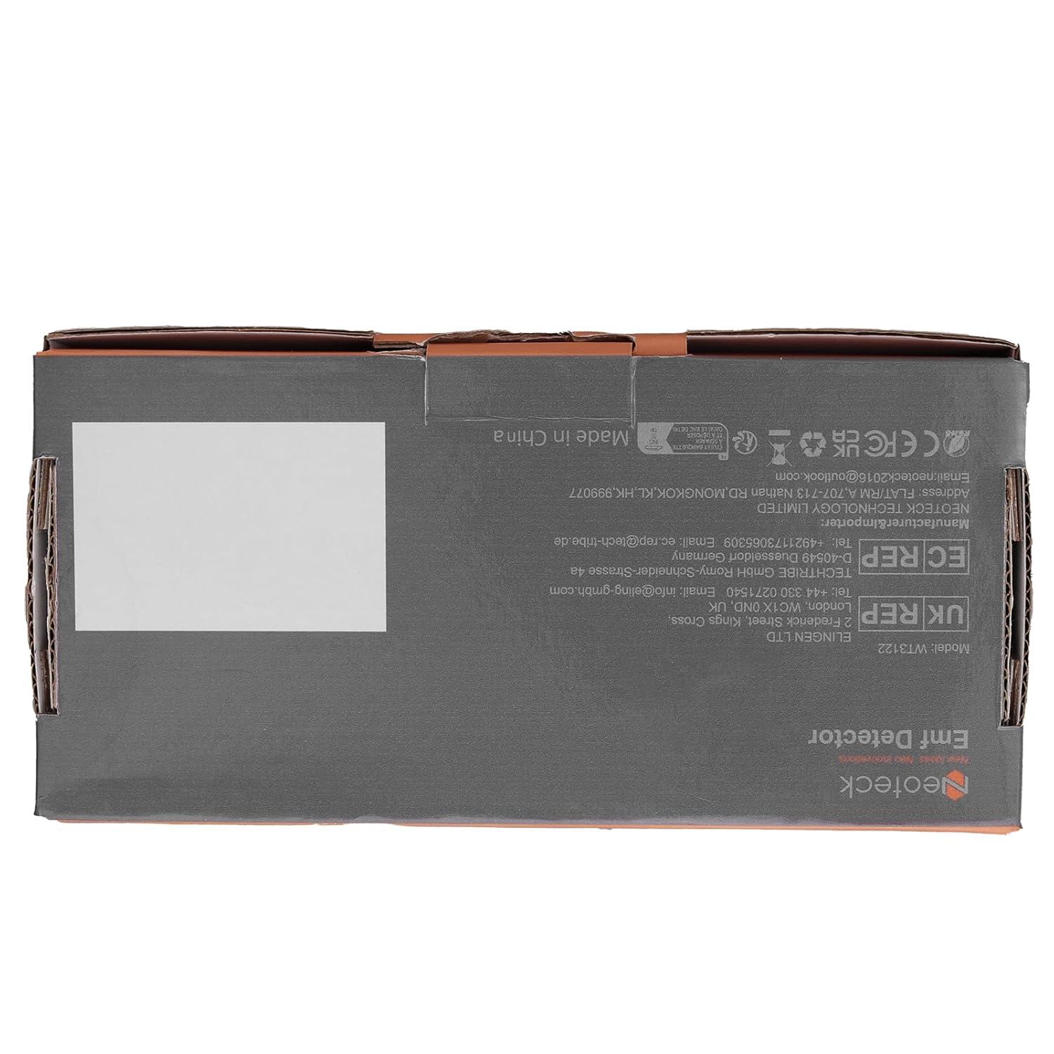 Neoteck 3-in-1 EMF Meter Rechargeable Electromagnetic Radiation Detector for EF MF and Temperature LCD Backlit Audible Alarm 1~1999V/m Electric Field 0.01~99.99ut Magnetic Field(RF Not Included)