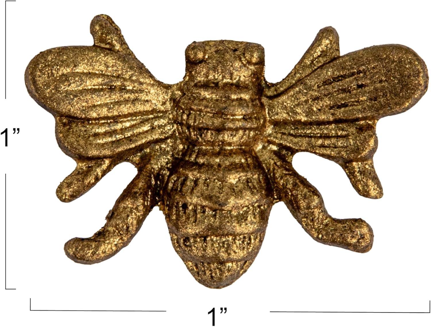 Creative Co-Op Six Pewter Bee Magnets on a Card (Set of 6 Pieces)