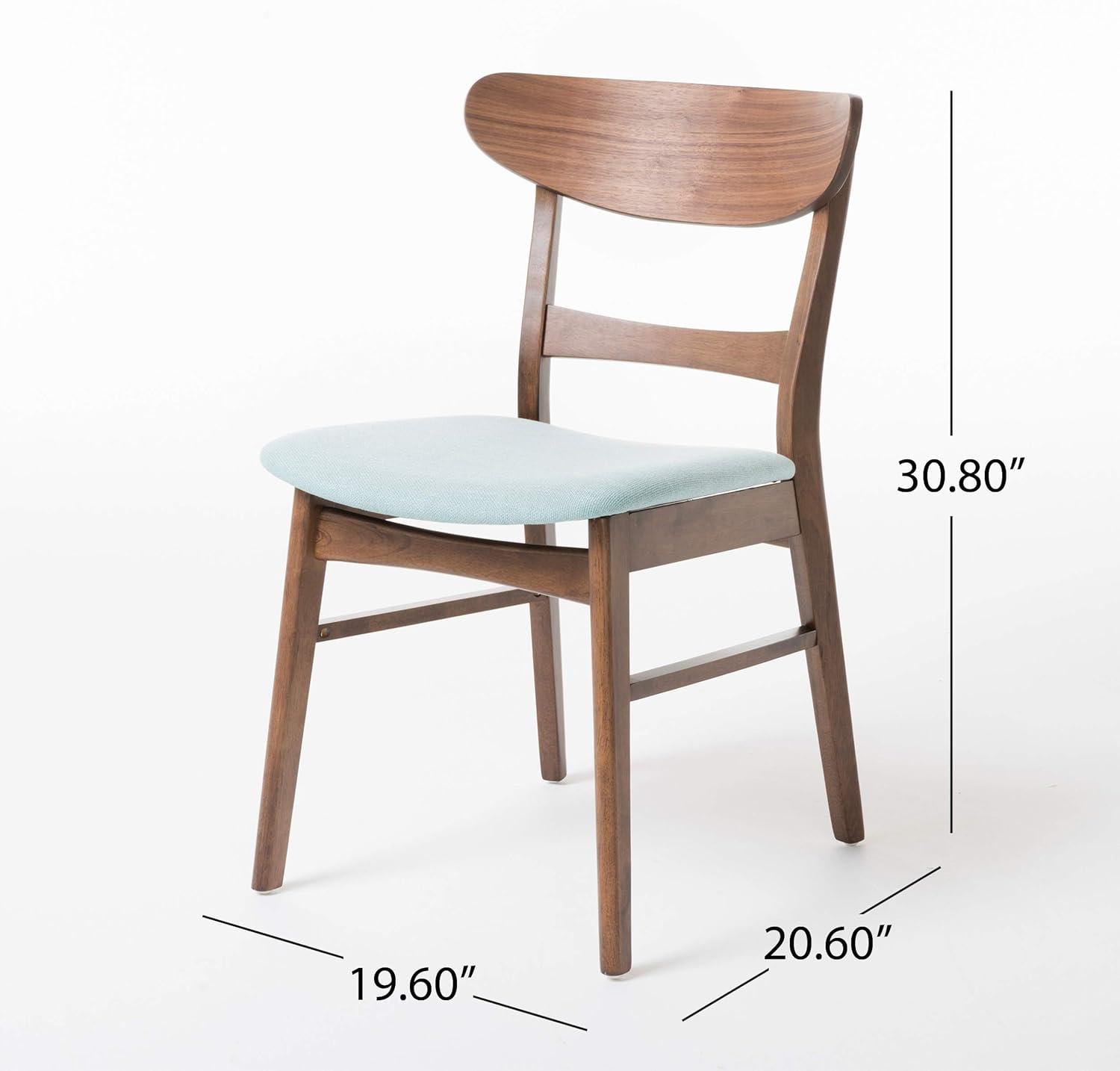 Christopher Knight Home Idalia Mid-century Modern Dining Chairs (Set of 4) by  Dark Gray + Walnut Walnut Finish