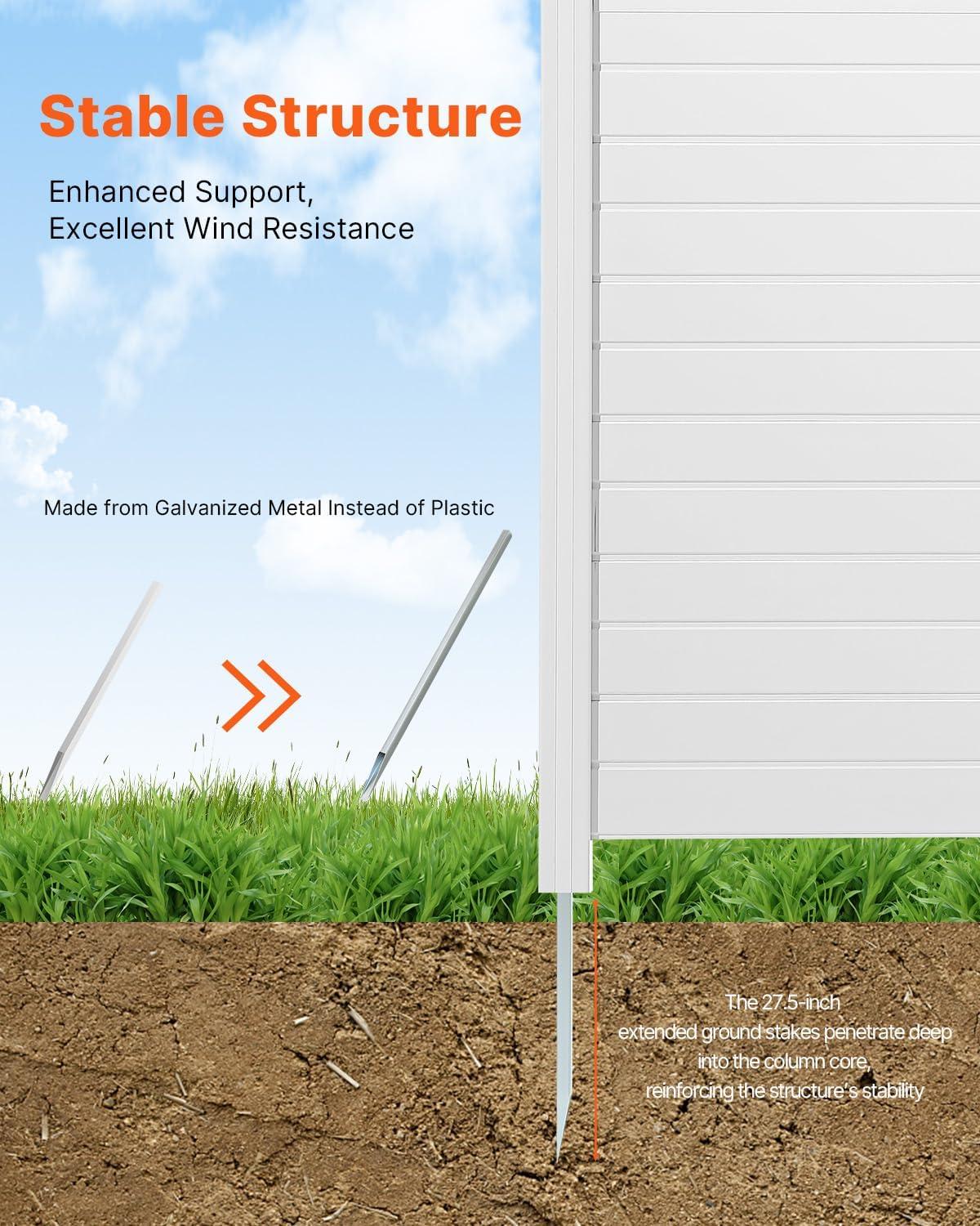 VEVOR 4 ft. H x 4 ft. W Outdoor Privacy Screens 2 Panels