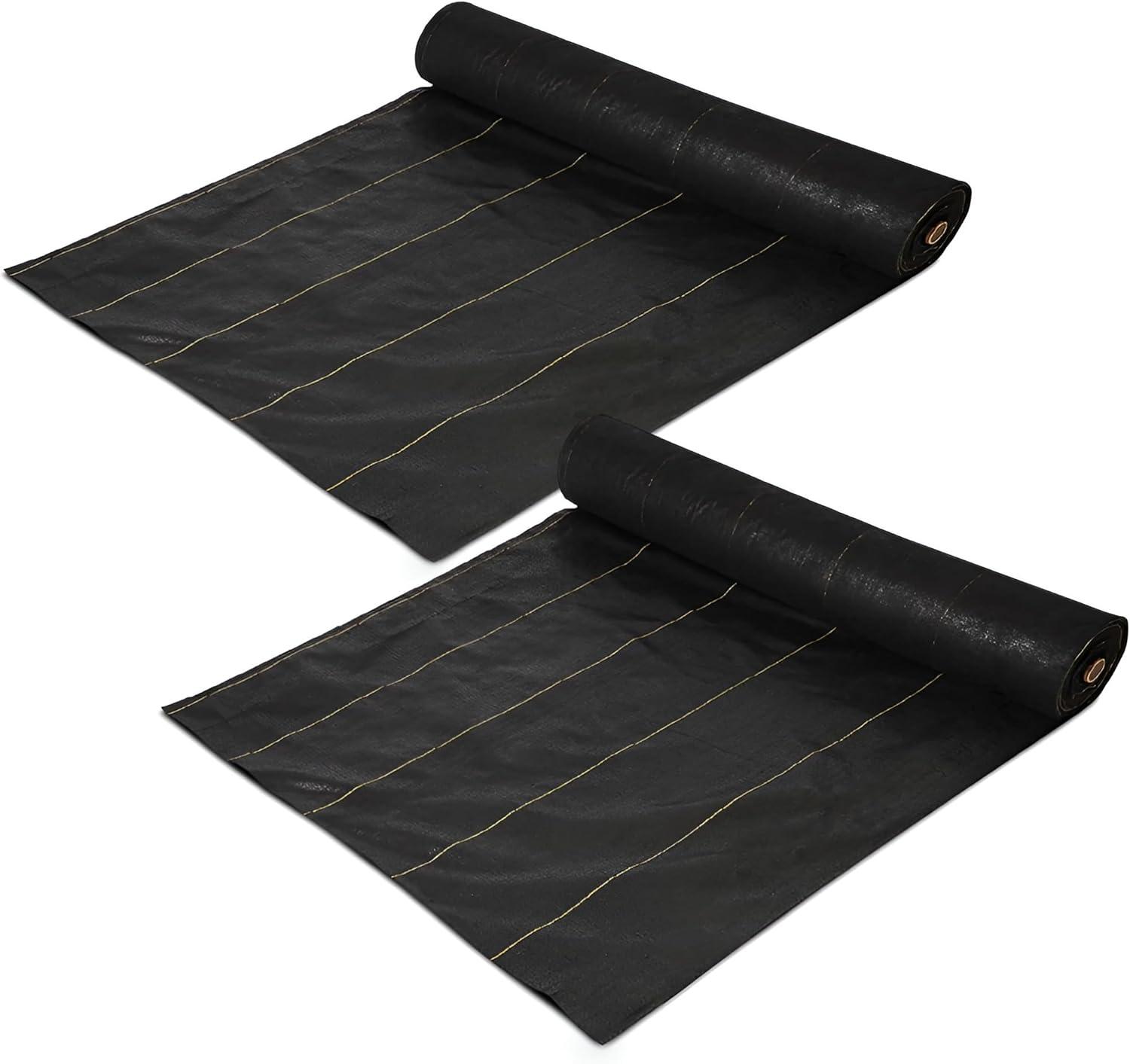 DeWitt Company, Inc. DeWitt Sunbelt Woven Weed Barrier Landscape Fabric Ground Cover (Set of 2)