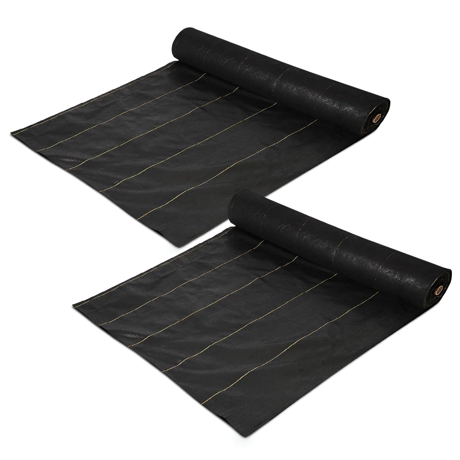 DeWitt Company, Inc. DeWitt Sunbelt Woven Weed Barrier Landscape Fabric Ground Cover (Set of 2)