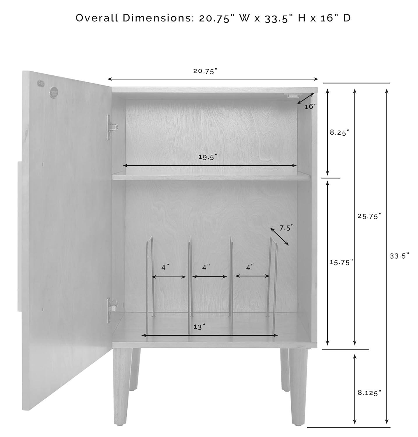Crosley Evie Record Player Storage Stand