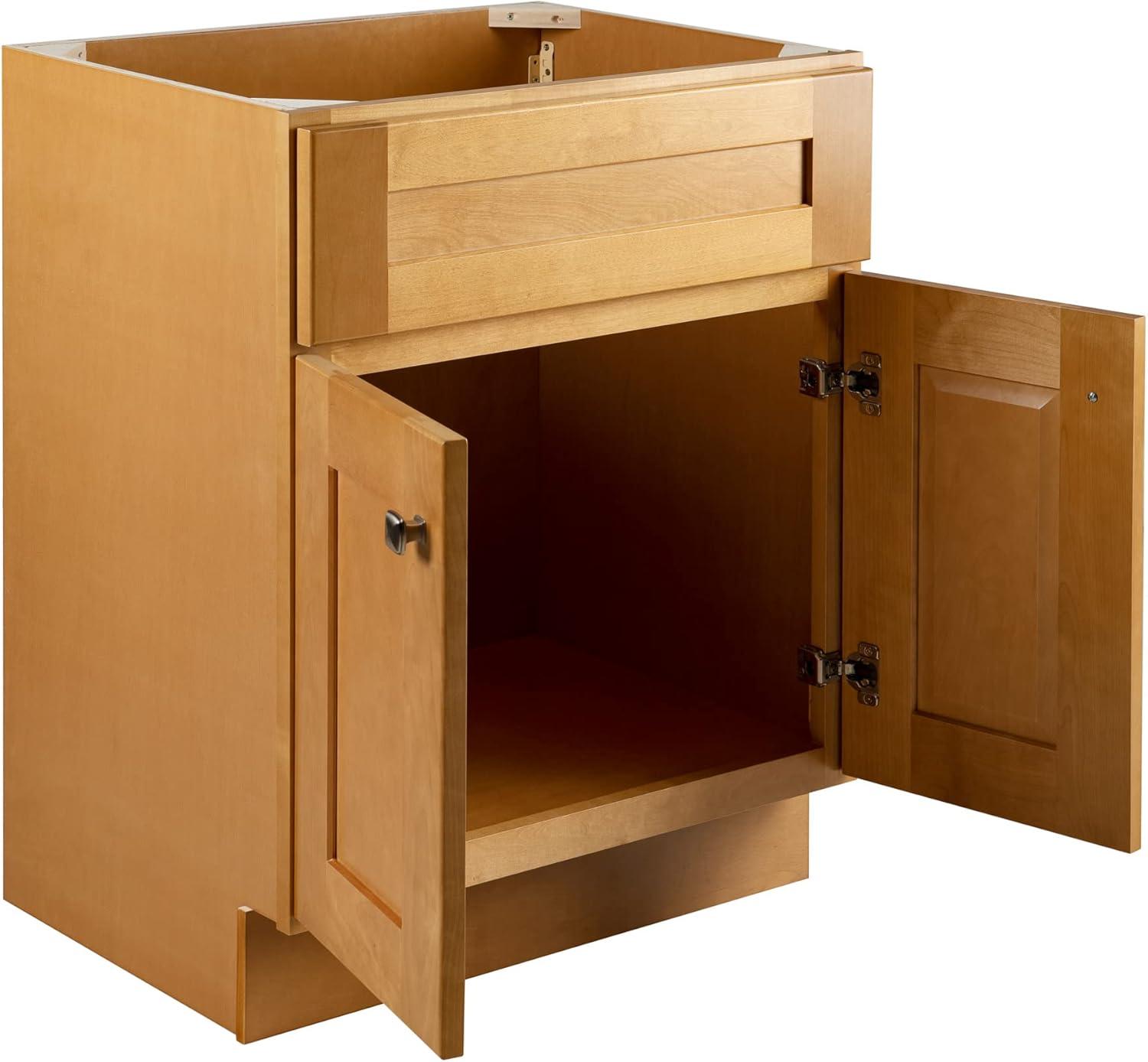 Design House Brookings 24 Inch Bathroom Vanity, Ready to Assemble, Solid Wood, Sherwin Williams – Design House, 587063