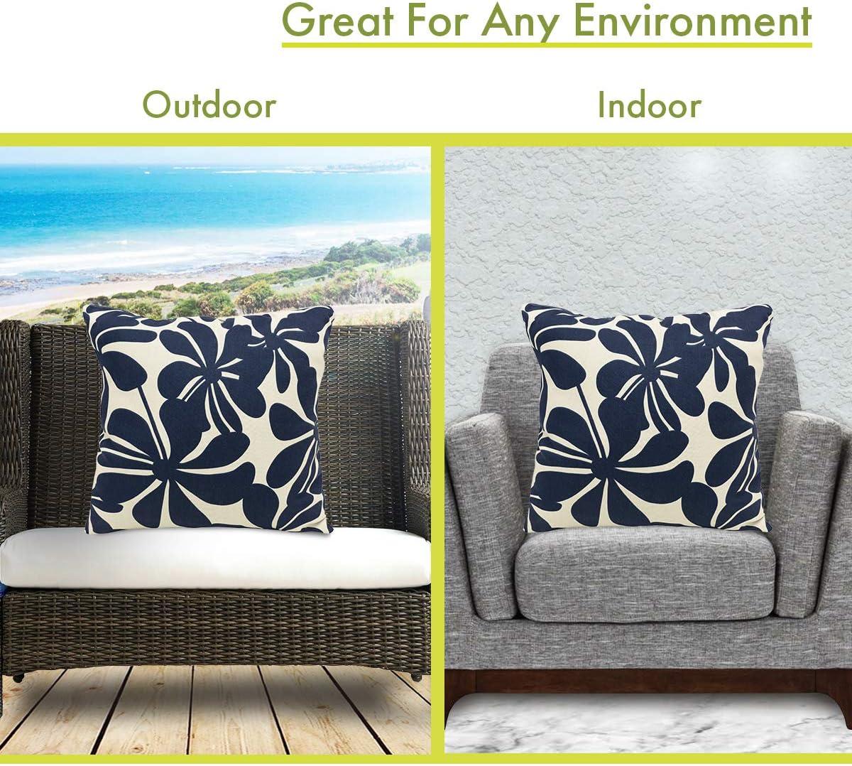 Majestic Home Goods Plantation Floral Indoor/Outdoor Reversible Throw Pillow